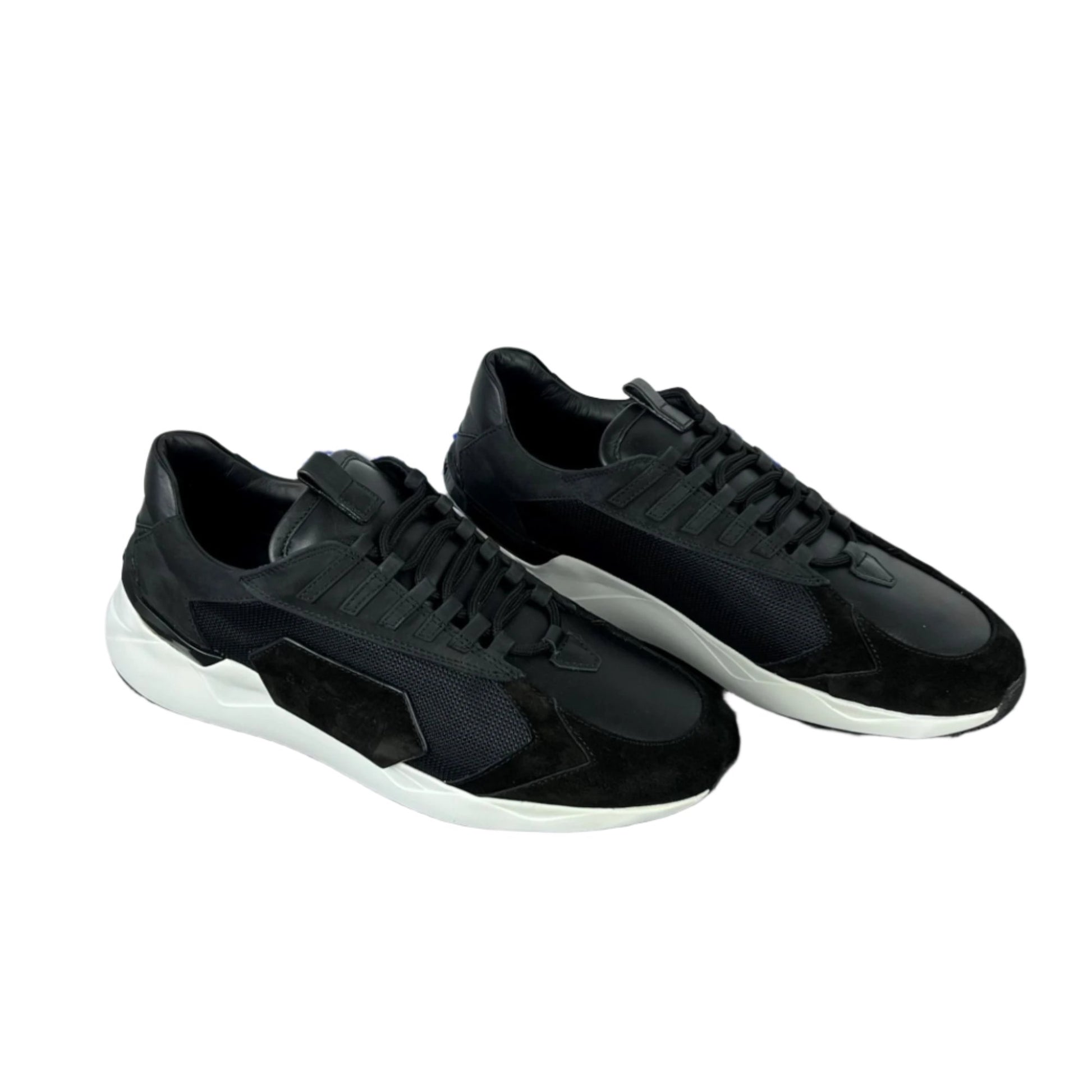 Buscemi Mens Run 2 Black Suede Sneakers SAMPLE | Positivo Clothing