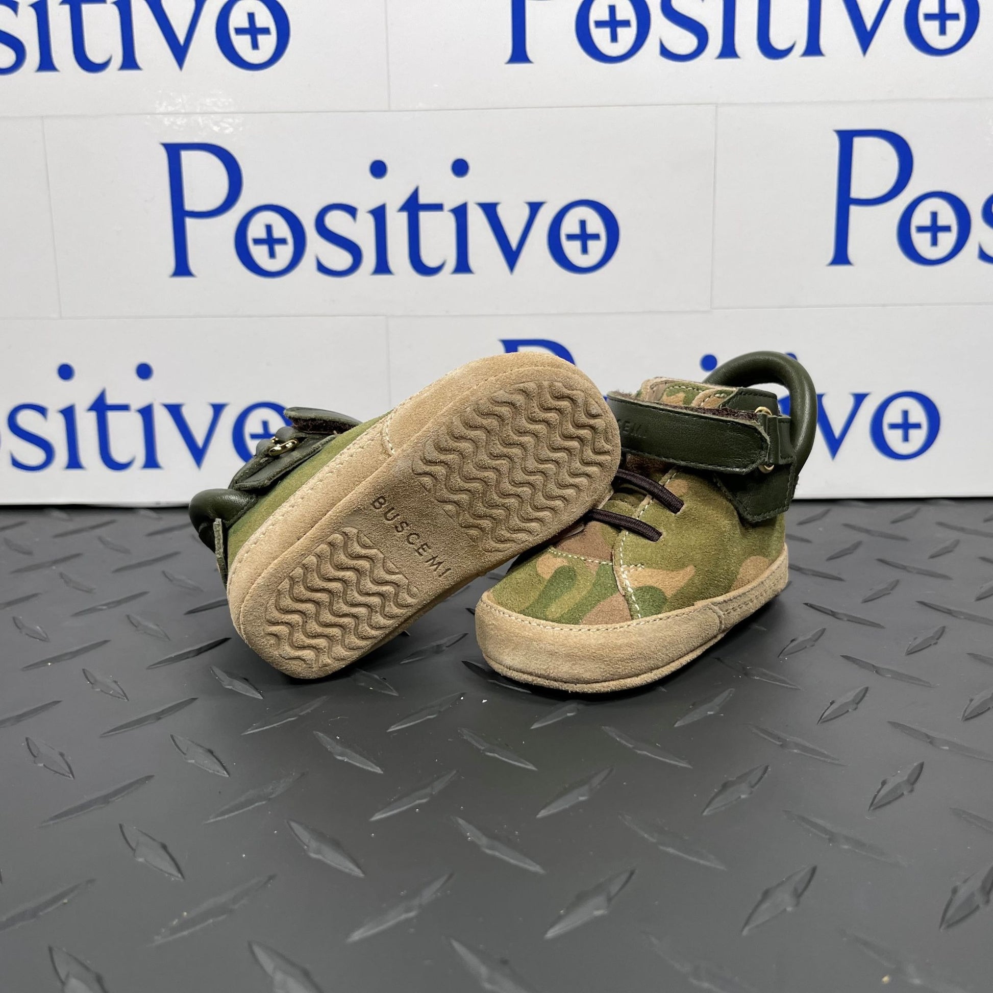 Buscemi 100MM Baby Camou/Militare Suede Sneakers | Positivo Clothing