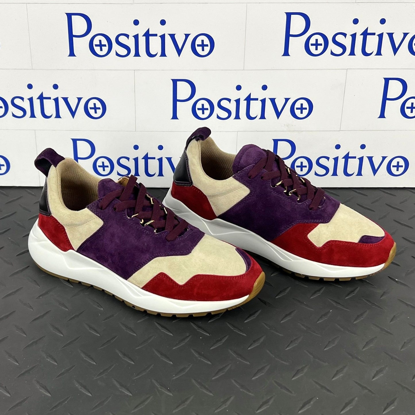 Buscemi Womens Ventura Angora Leather Sneakers | Positivo Clothing