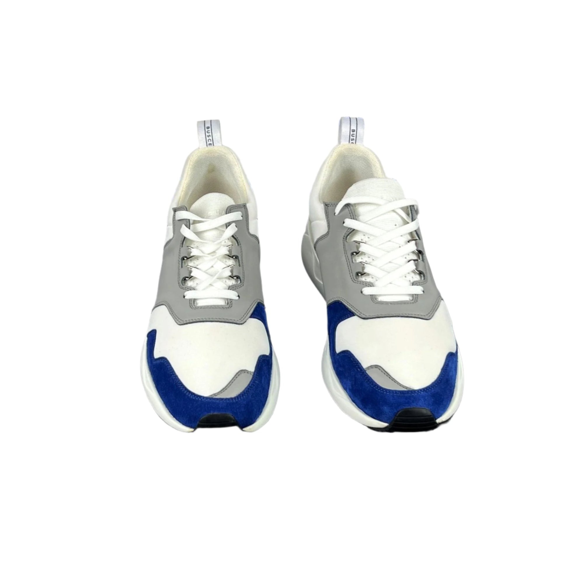 Buscemi Mens Ventura White Trio Leather Sneakers SAMPLE | Positivo Clothing