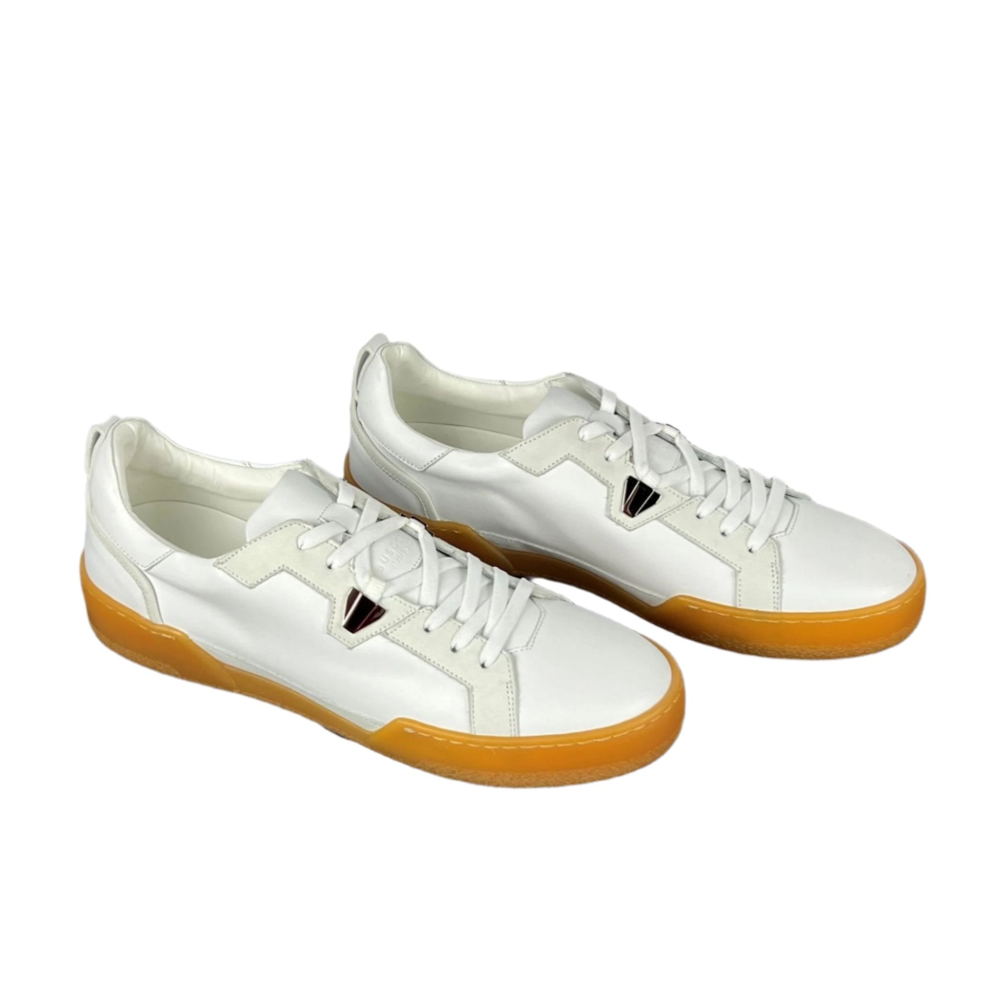 Buscemi Mens Score White Nubuck Sneakers SAMPLE | Positivo Clothing