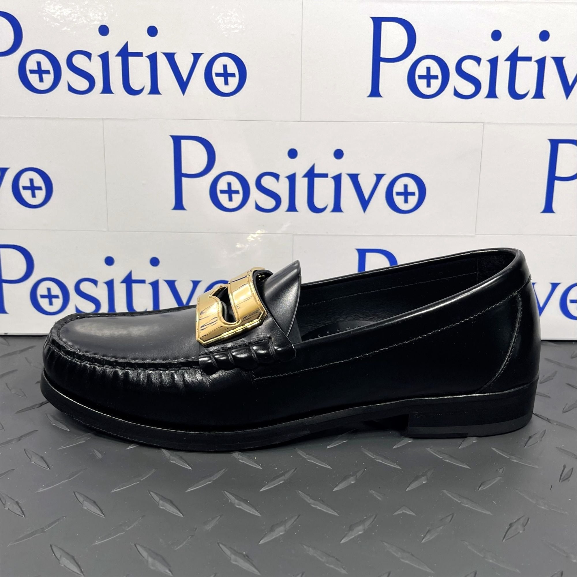 Buscemi Mens Town Loafer Black Leather Loafers | Positivo Clothing