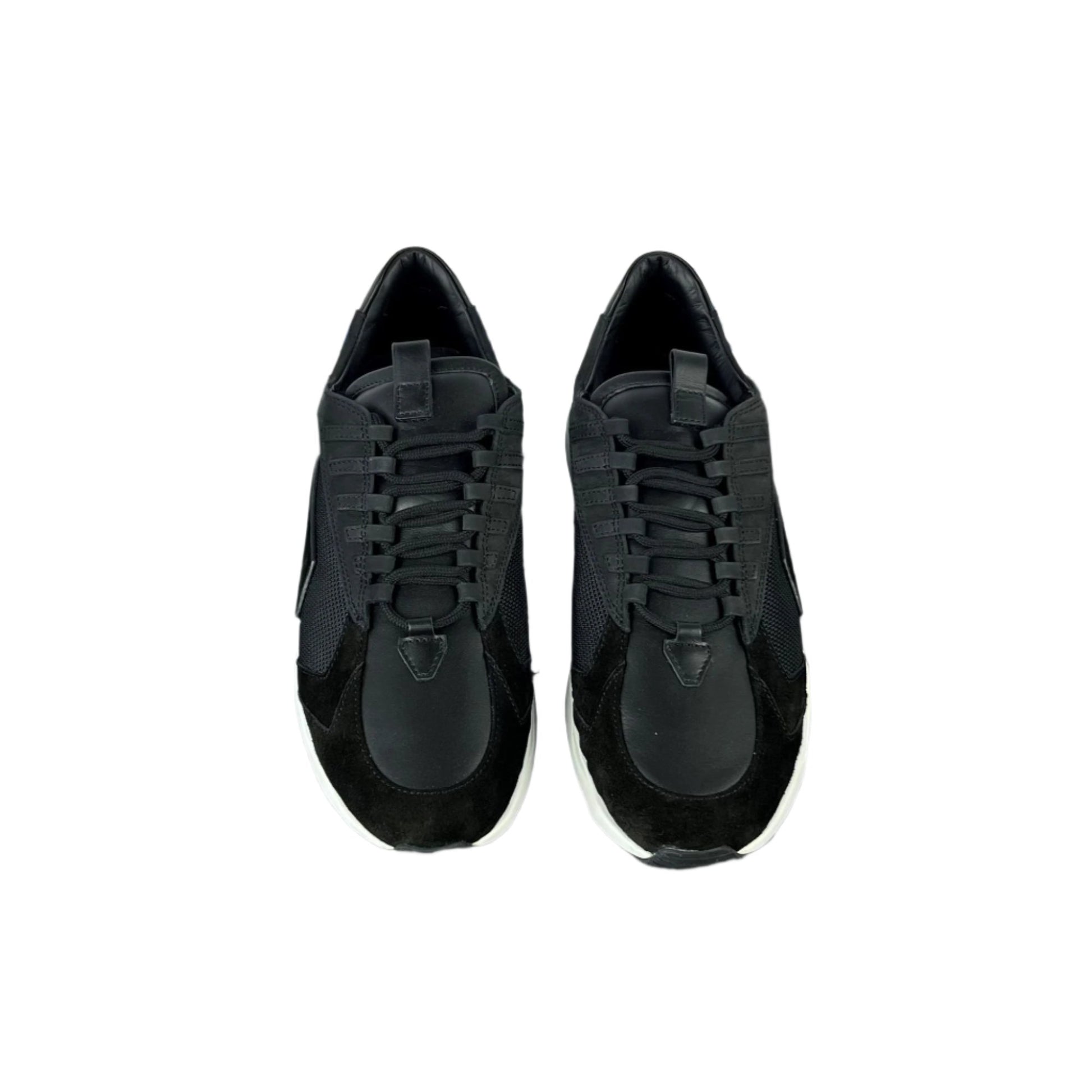 Buscemi Mens Run 2 Black Suede Sneakers SAMPLE | Positivo Clothing