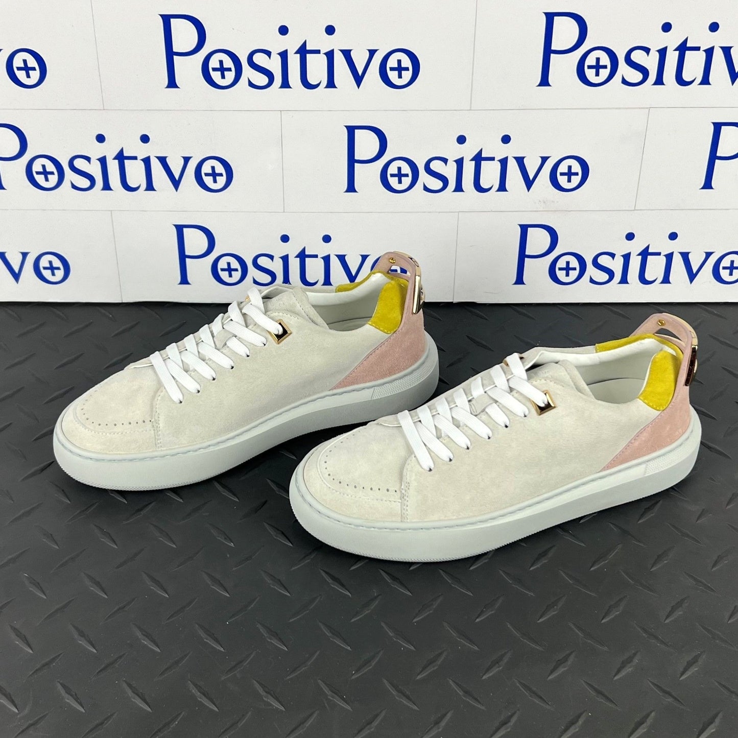 Buscemi Women's Uno Sport White Trio Leather Sneakers