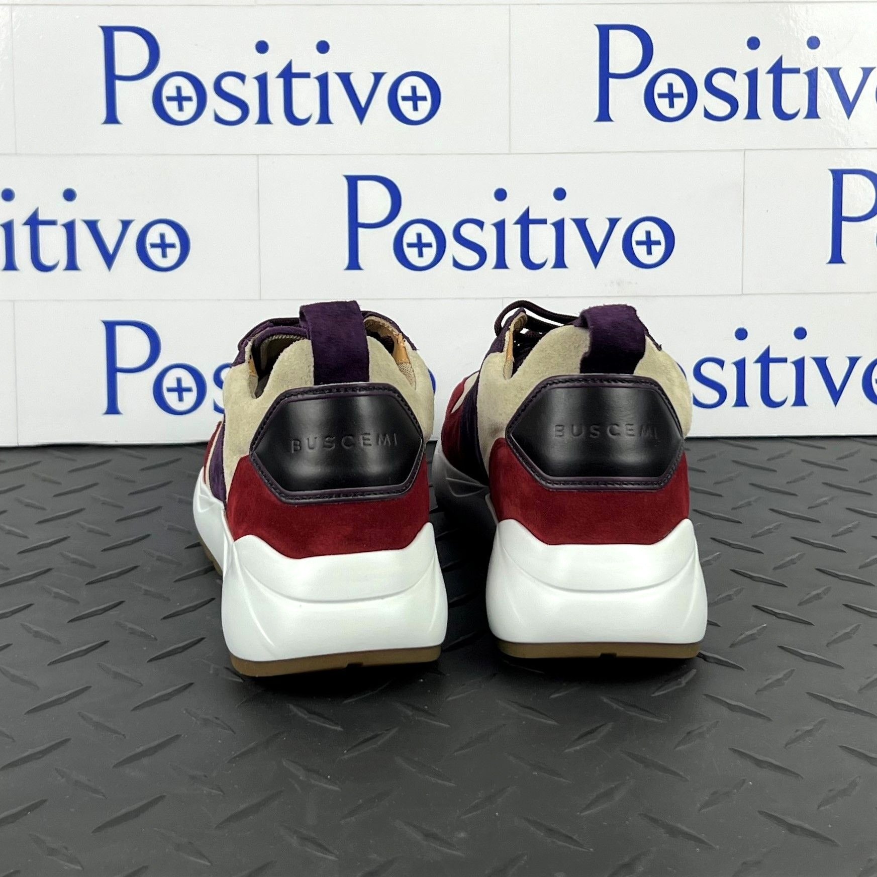 Buscemi Womens Ventura Angora Leather Sneakers | Positivo Clothing