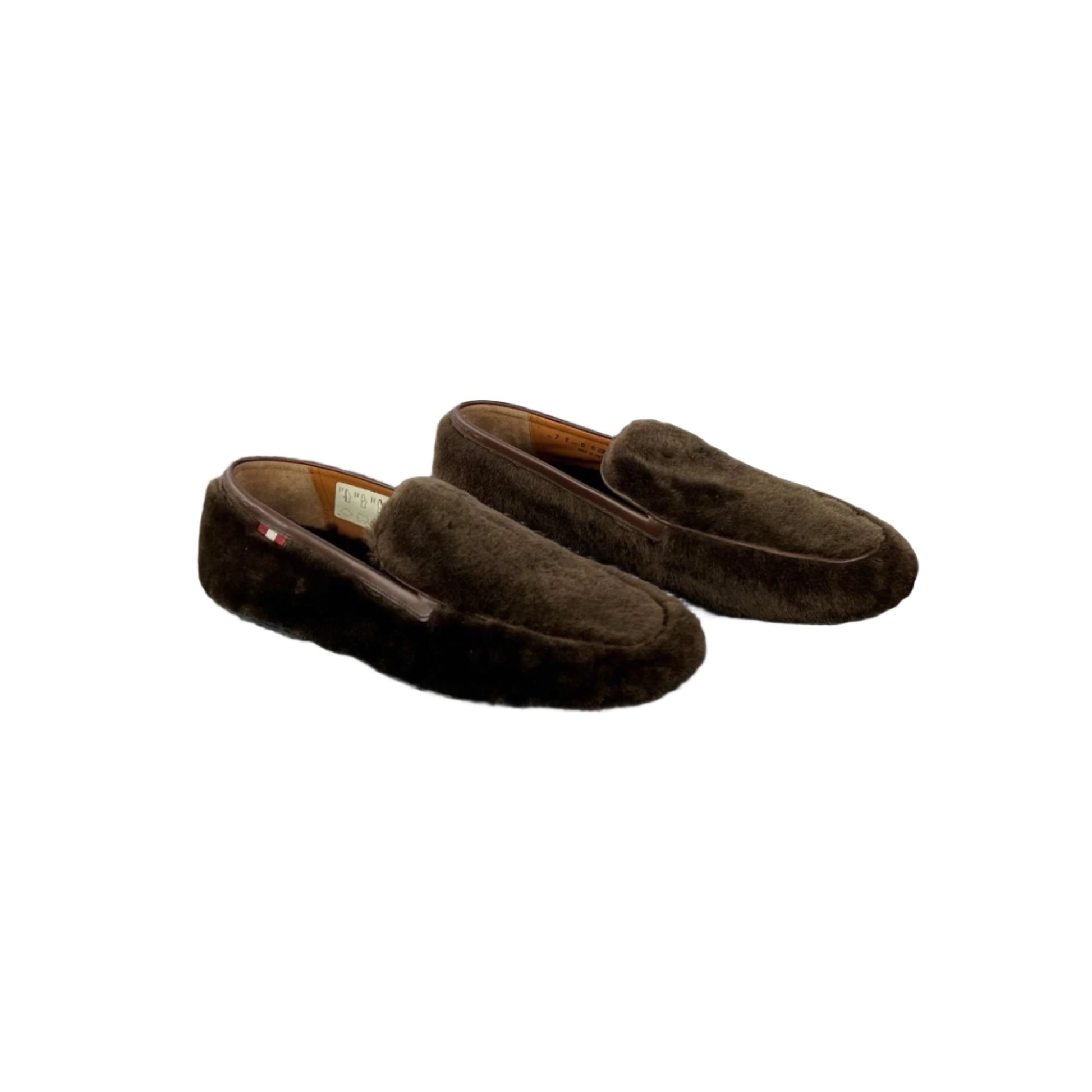 Bally Mens Crispi Brown Lamb Fur Loafers | Positivo Clothing