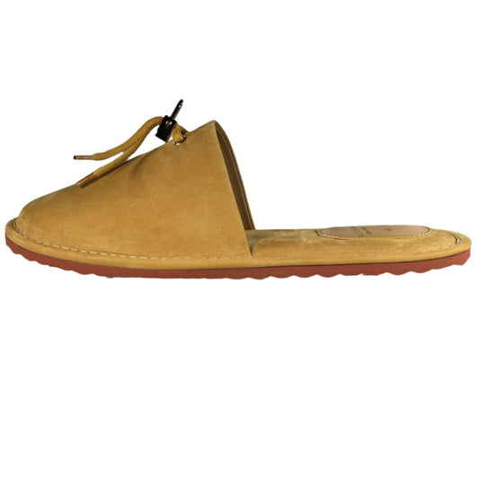 Buscemi Greenwich Wheat Gum Leather Slippers | Positivo Clothing