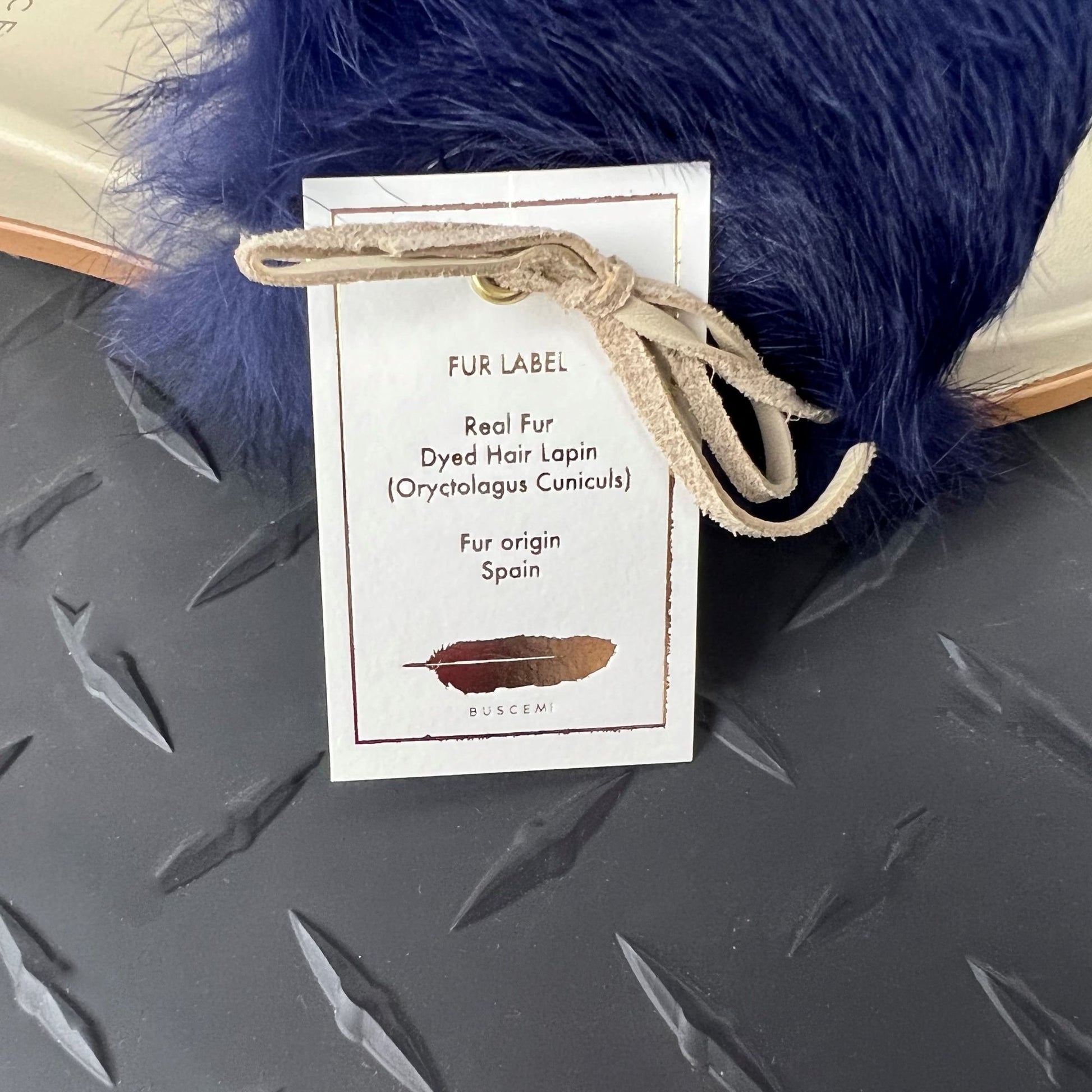Buscemi Slide Fur Clot Purple Leather Slippers | Positivo Clothing