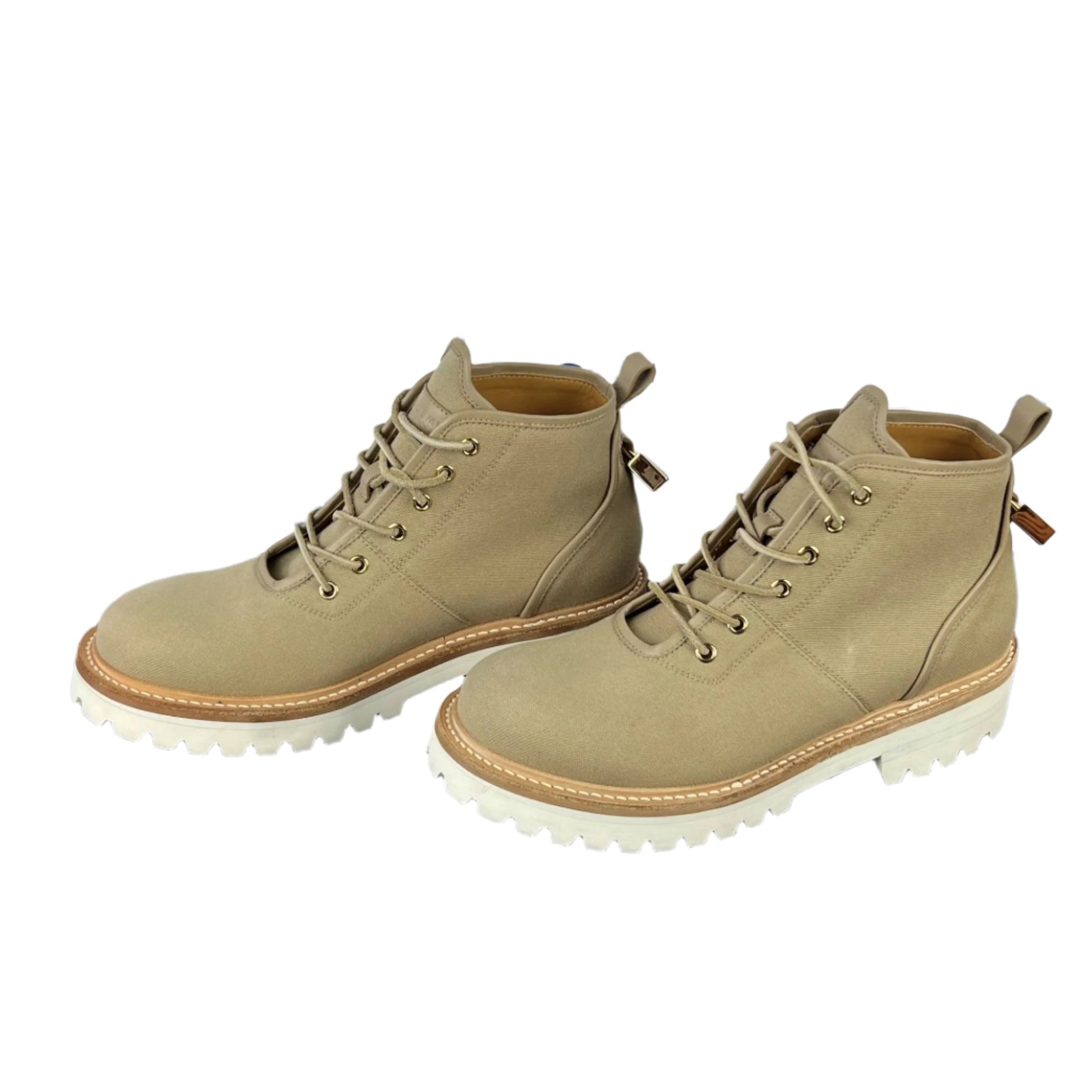 Buscemi Mens Lotta Boot Tortora Canvas Boots SAMPLE | Positivo Clothing