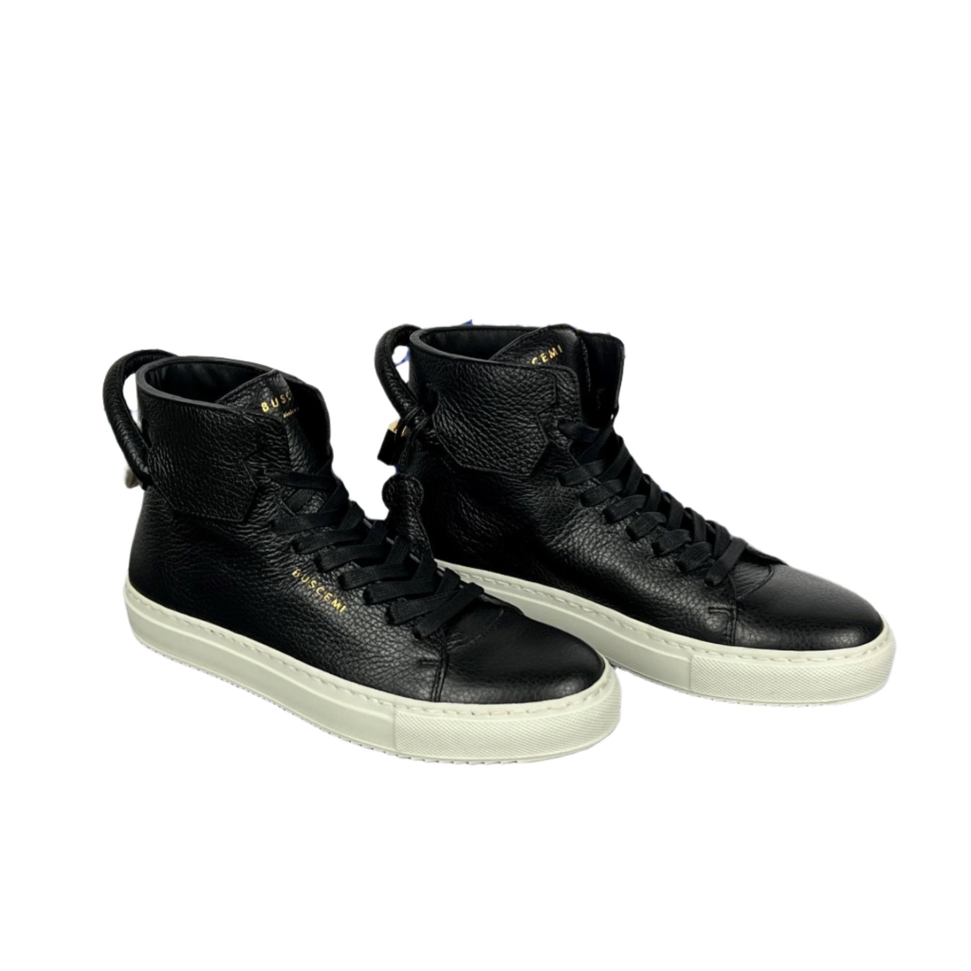 Buscemi Mens 125MM Black/White Leather Sneakers SAMPLE | Positivo Clothing