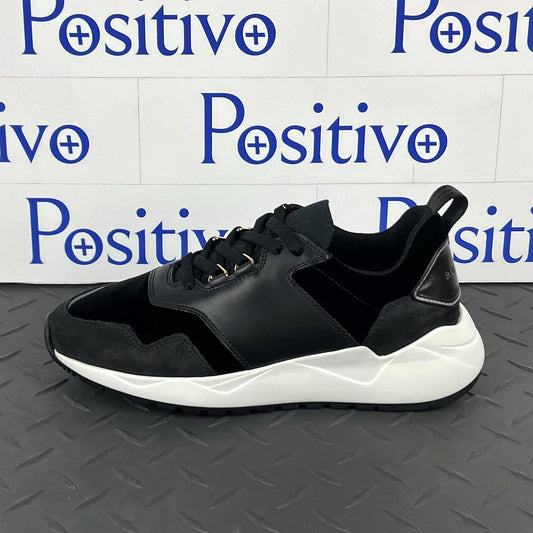 Buscemi Womens Ventura Velvet Black Leather Sneakers | Positivo Clothing