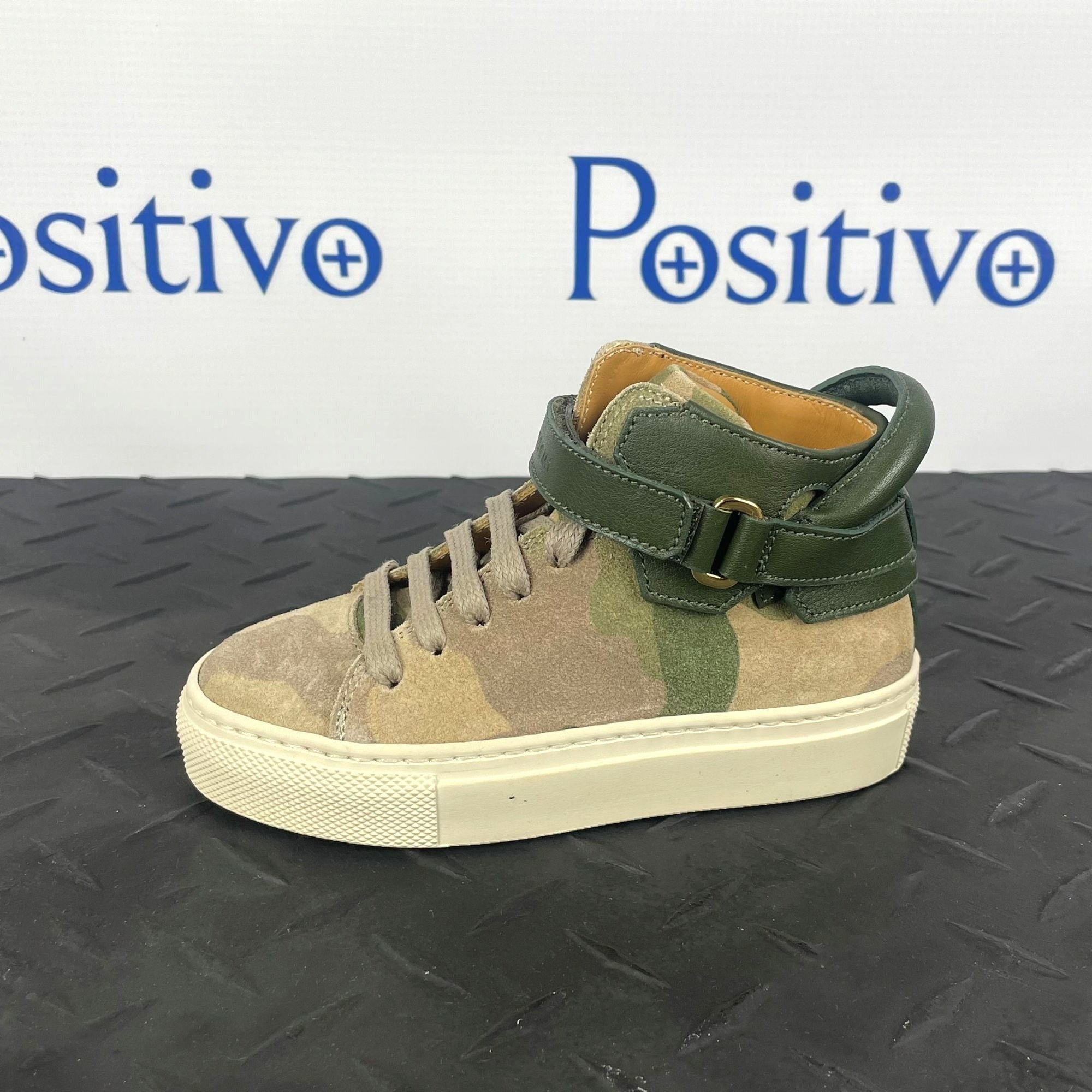 Buscemi 100MM Kid Camou/Militare Suede Sneakers | Positivo Clothing