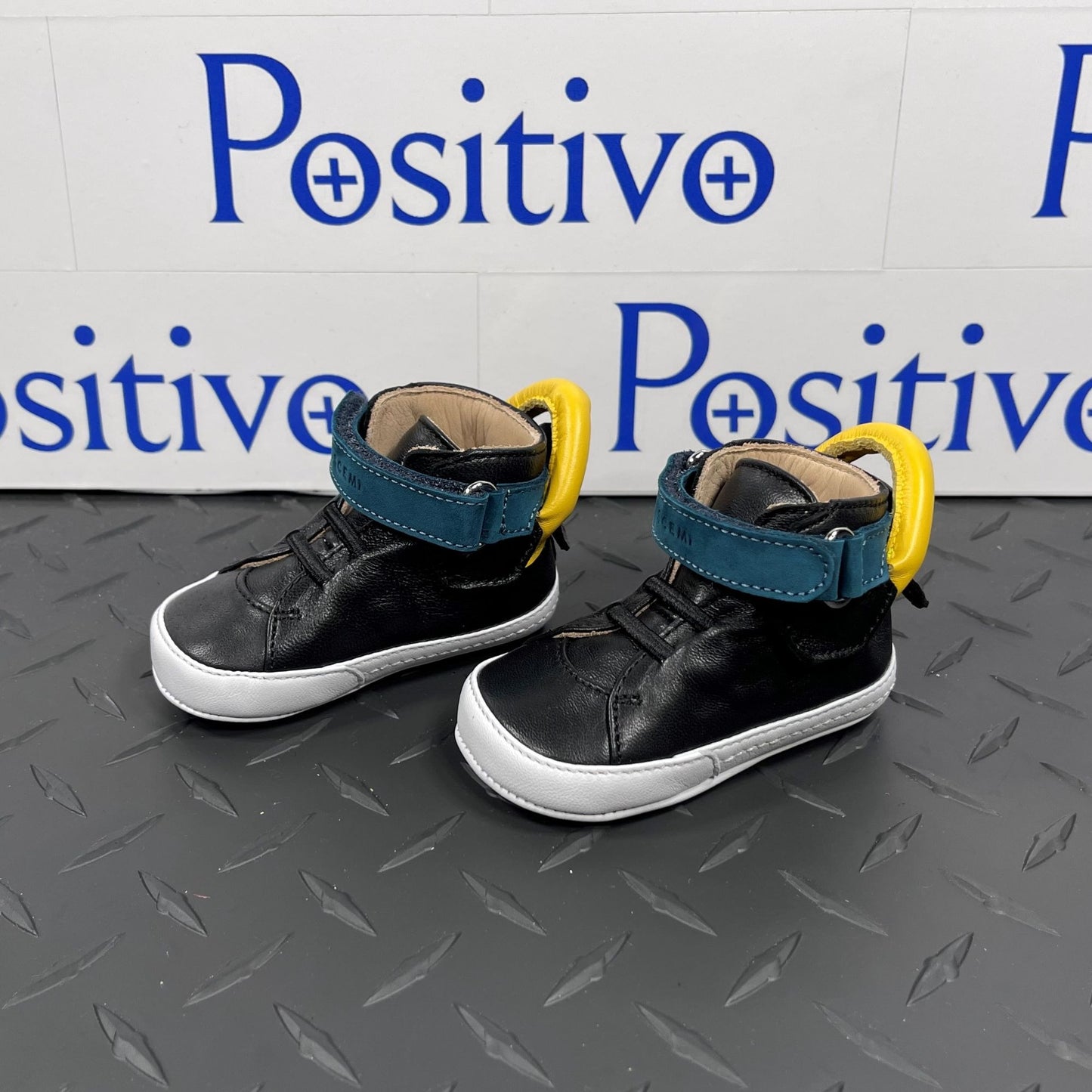 Buscemi 100MM Baby Black Trio Leather Sneakers | Positivo Clothing