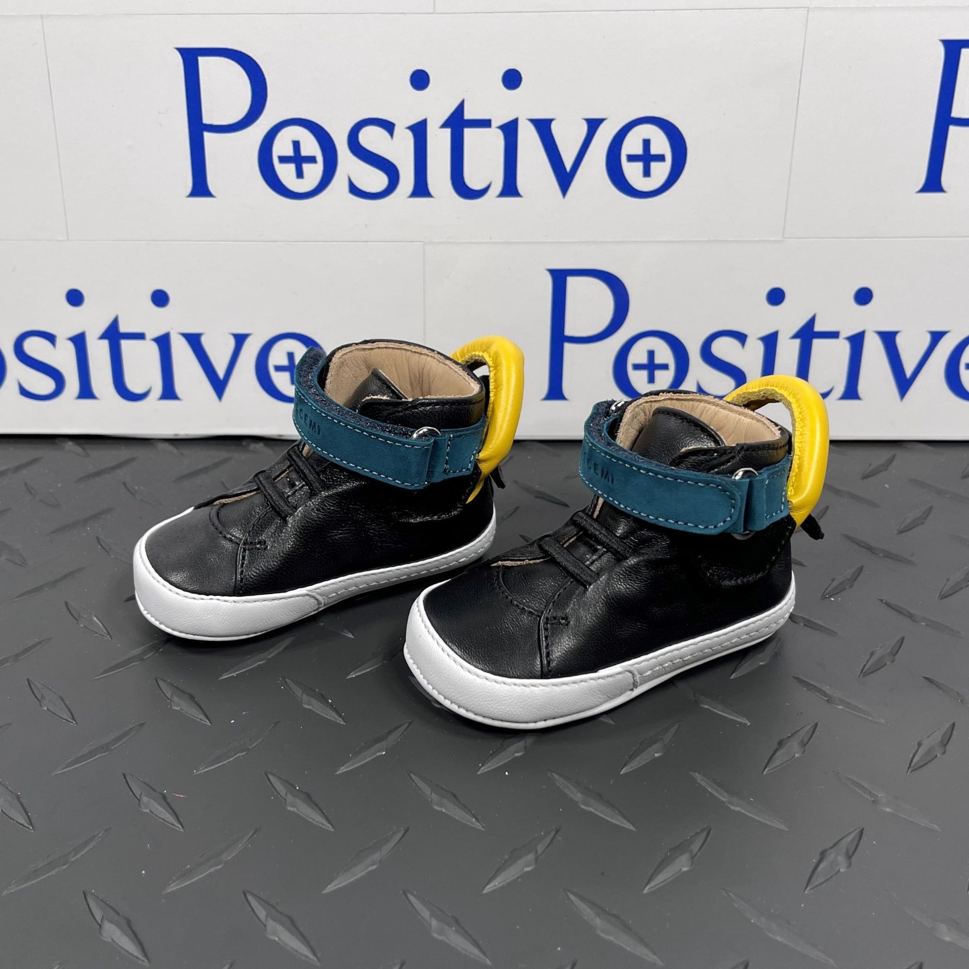 Buscemi 100MM Baby Black Trio Leather Sneakers | Positivo Clothing