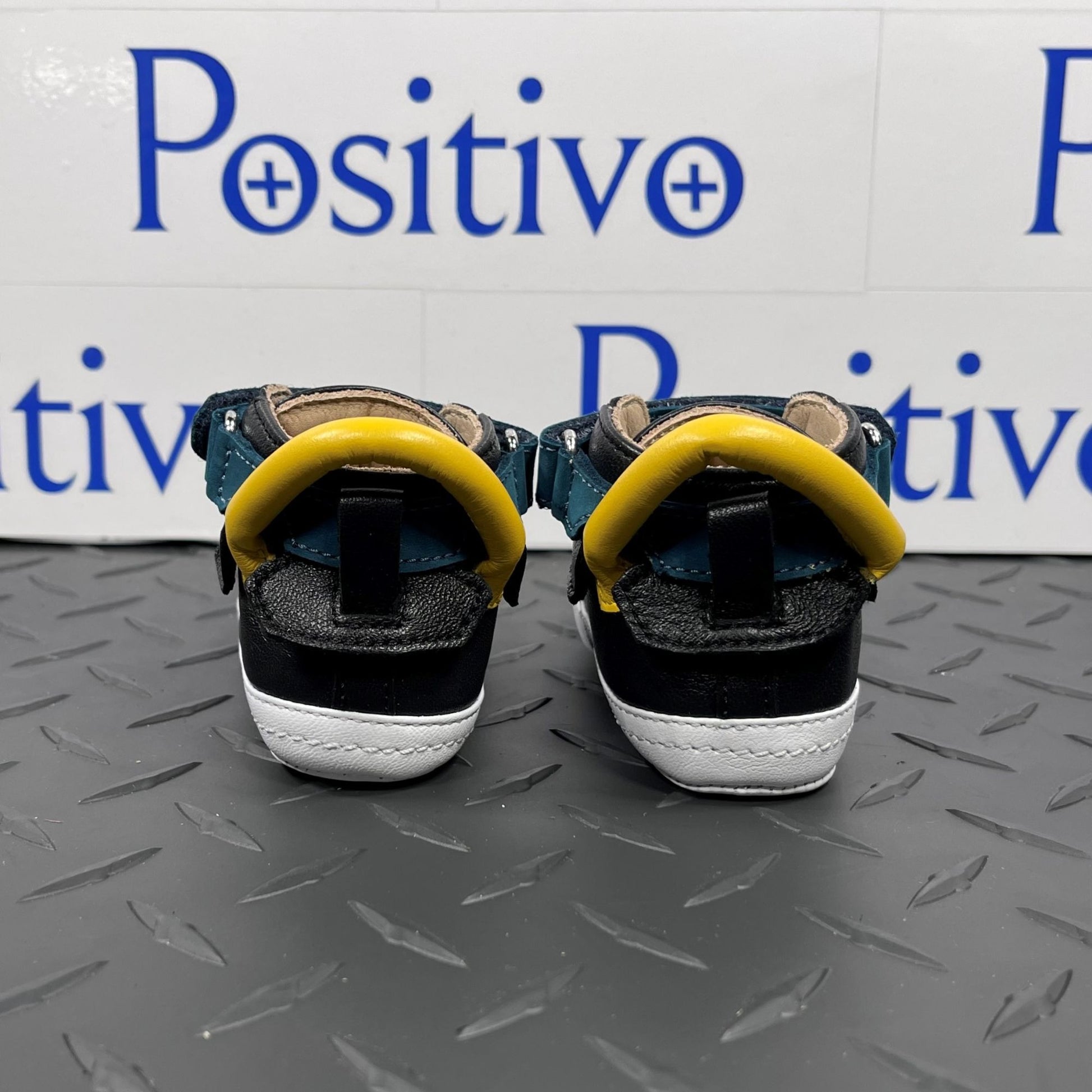 Buscemi 100MM Baby Black Trio Leather Sneakers | Positivo Clothing