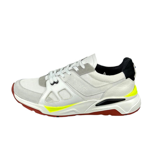 Buscemi Mens B Runner White Leather Sneakers SAMPLE | Positivo Clothing
