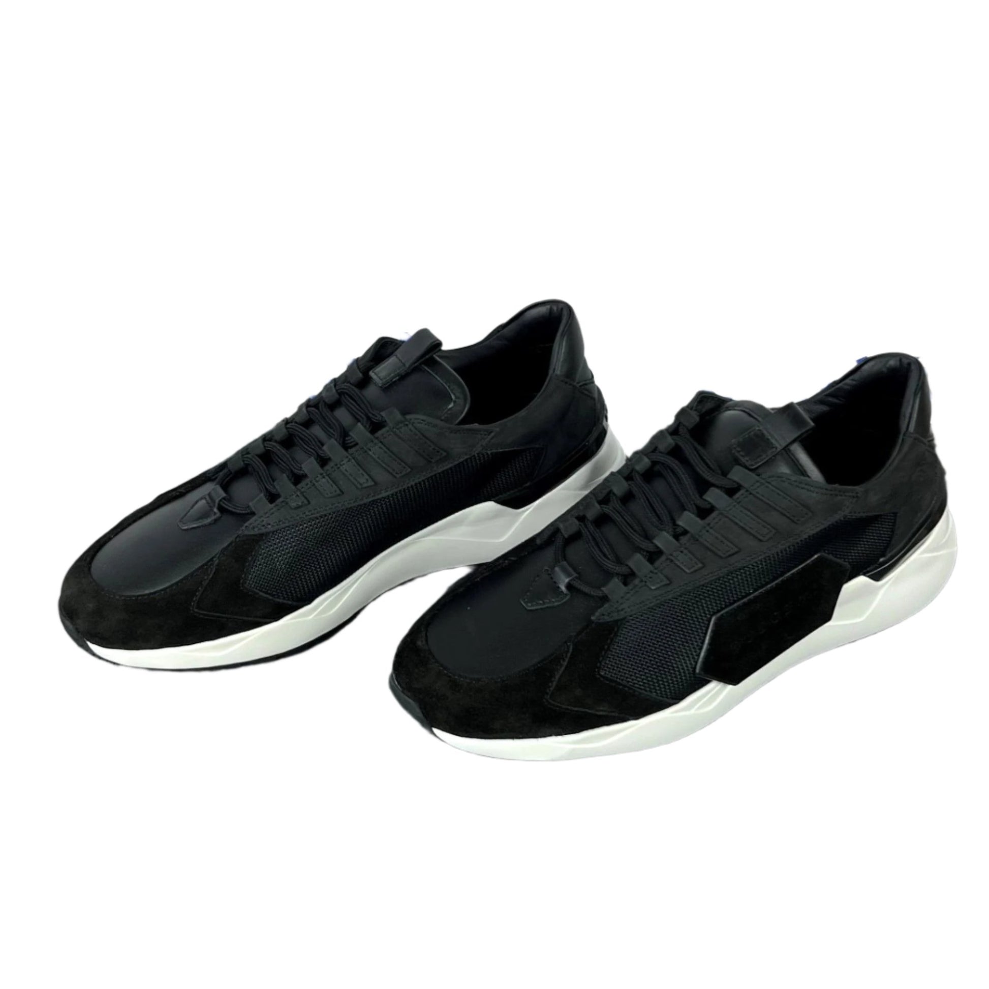 Buscemi Mens Run 2 Black Suede Sneakers SAMPLE | Positivo Clothing