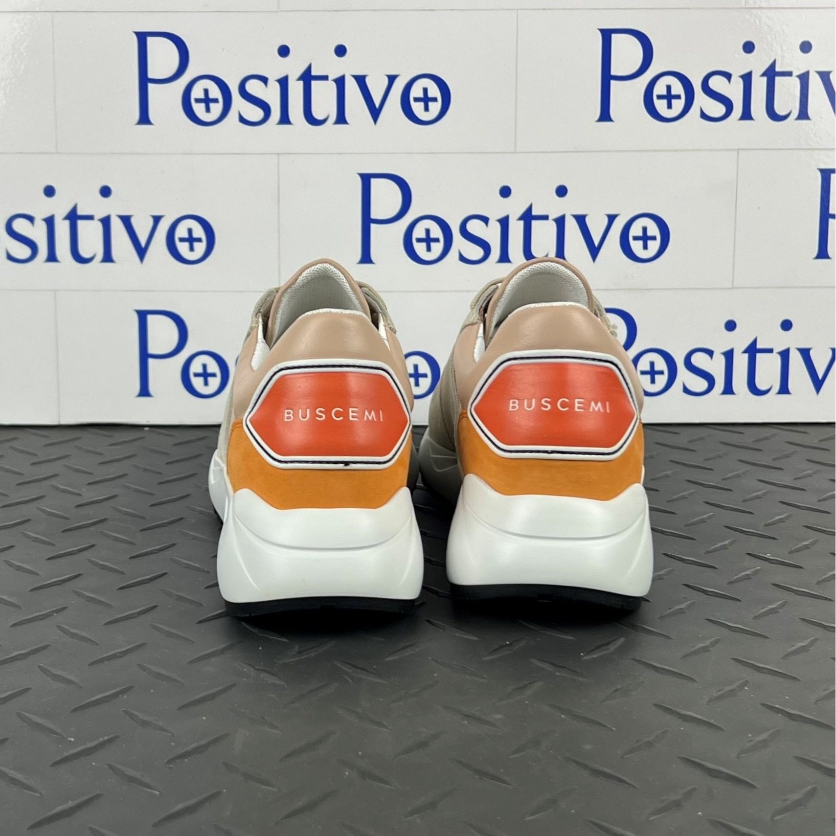 Buscemi Womens Ventura Nude Trio Leather Sneakers SAMPLE | Positivo Clothing