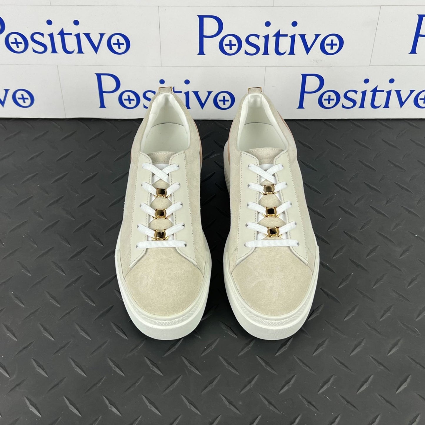 Buscemi Ninna Off White Leather Sneakers SAMPLE | Positivo Clothing