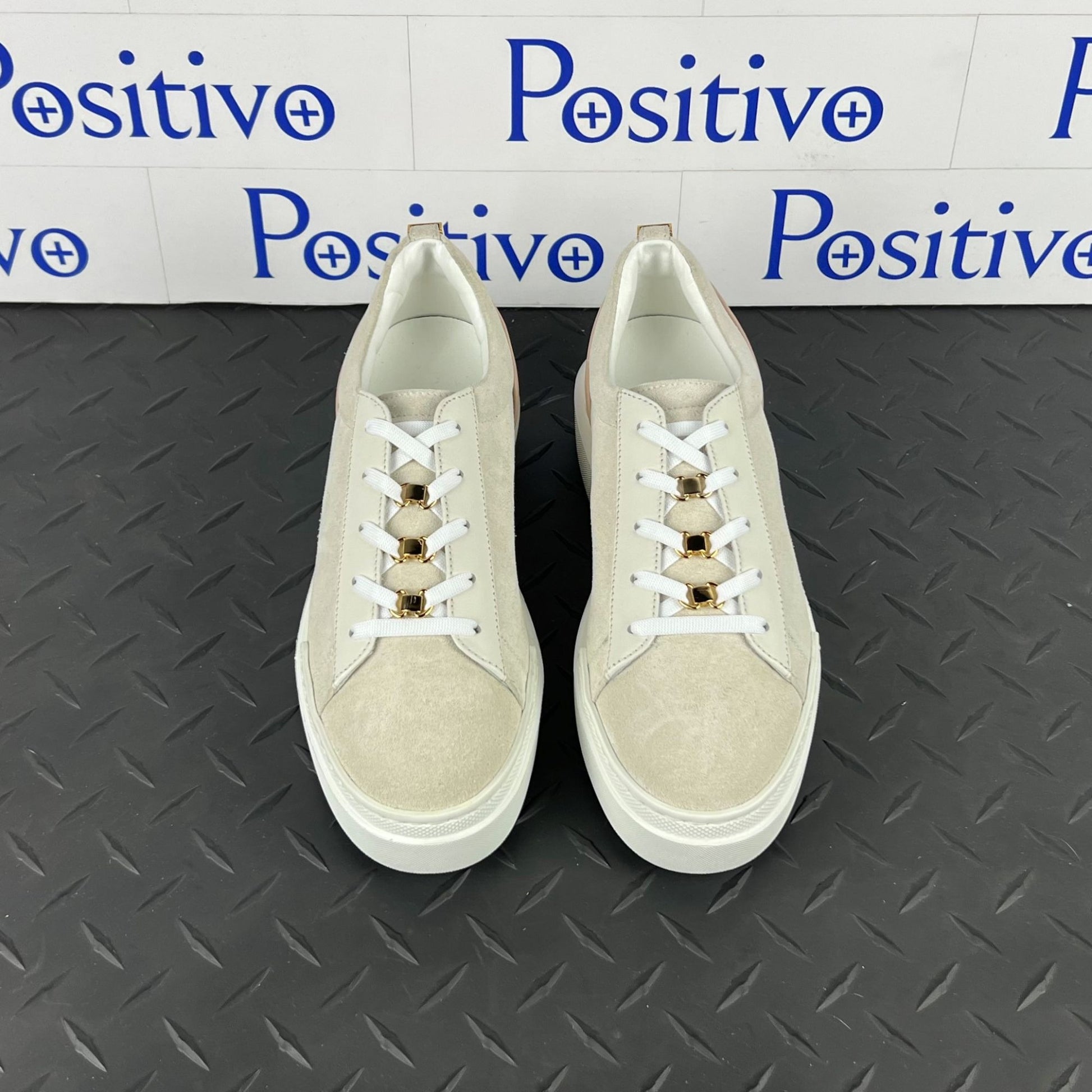 Buscemi Ninna Off White Leather Sneakers SAMPLE | Positivo Clothing