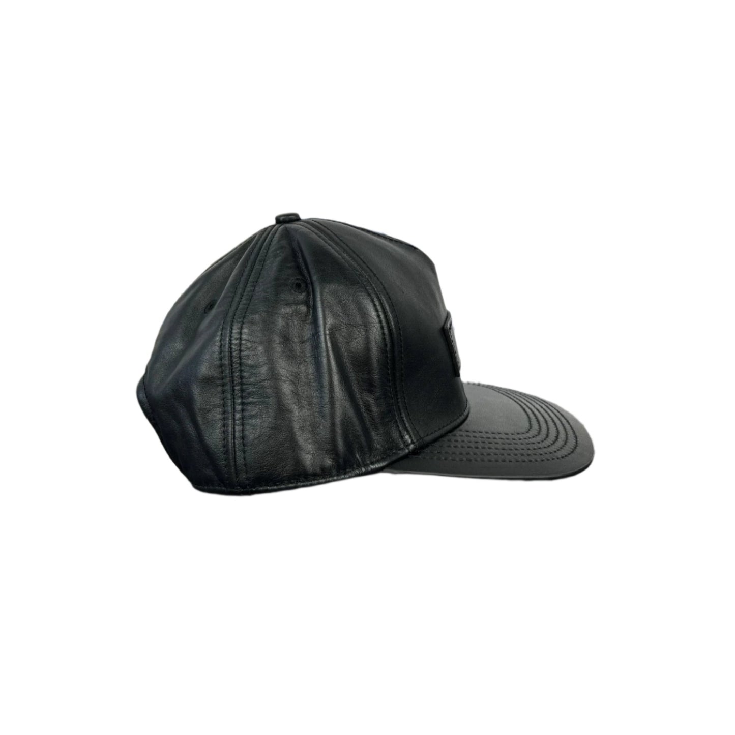 Buscemi Postback Black Smooth Cow Leather Hat SAMPLE | Positivo Clothing