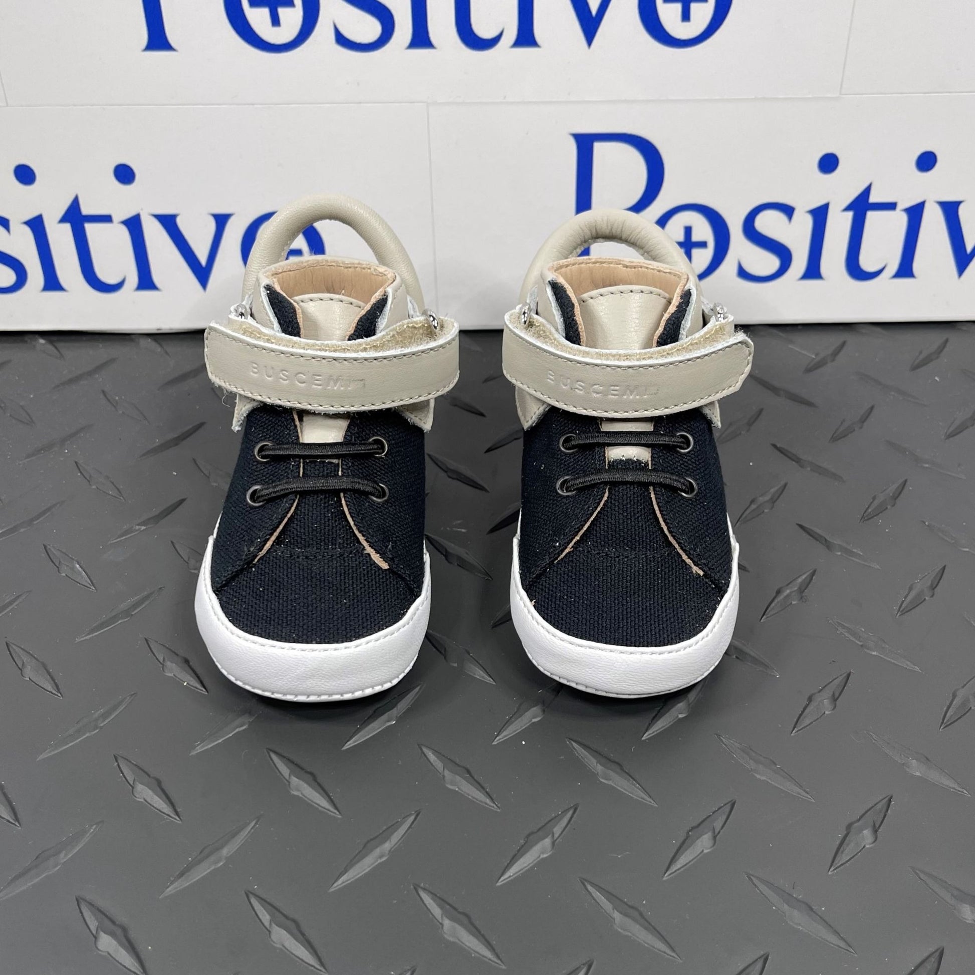 Buscemi 100MM Baby Canvas Black/Off White Sneakers | Positivo Clothing