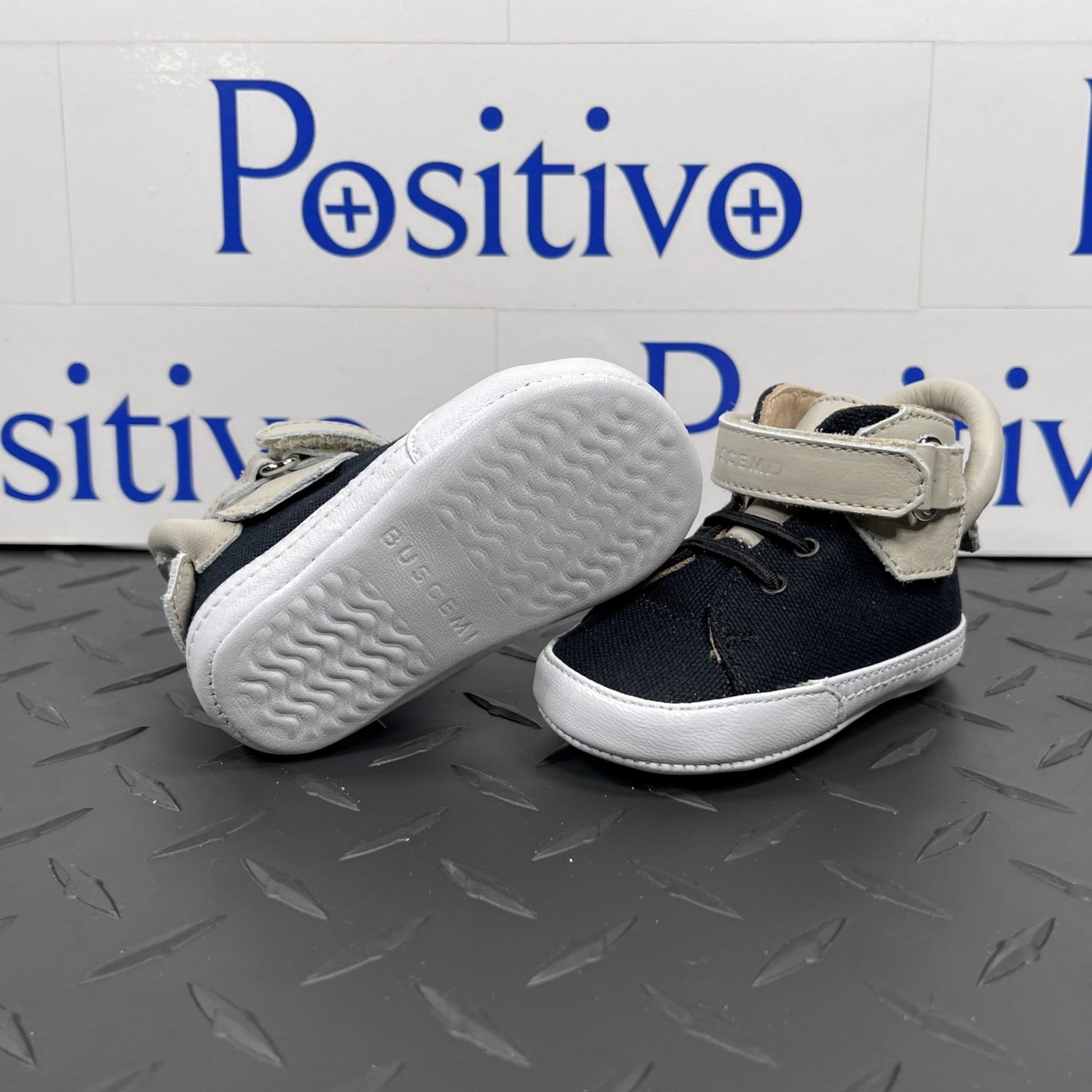 Buscemi 100MM Baby Canvas Black/Off White Sneakers | Positivo Clothing