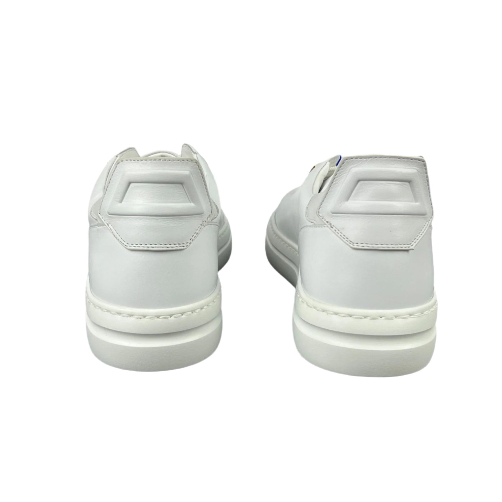Buscemi Mens Uno Sport White Leather Sneakers SAMPLE | Positivo Clothing