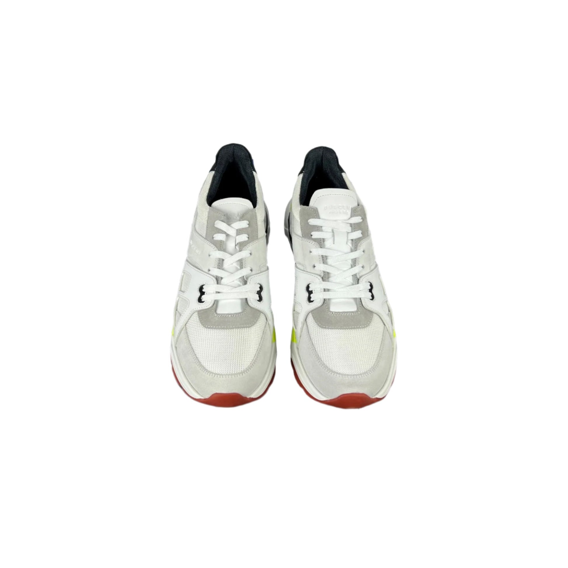 Buscemi Mens B Runner White Leather Sneakers SAMPLE | Positivo Clothing