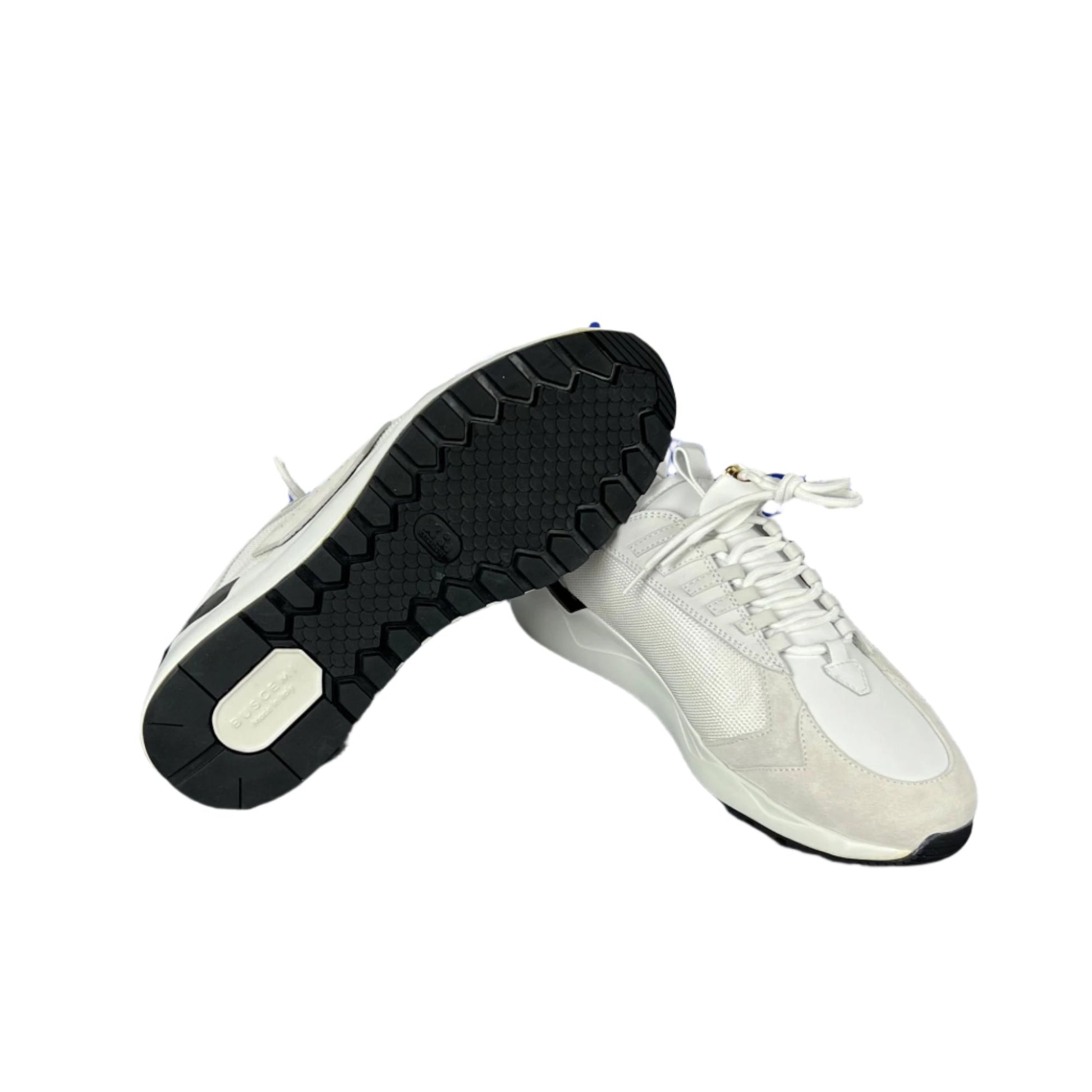 Buscemi Mens Run 2 White Suede Sneakers SAMPLE | Positivo Clothing