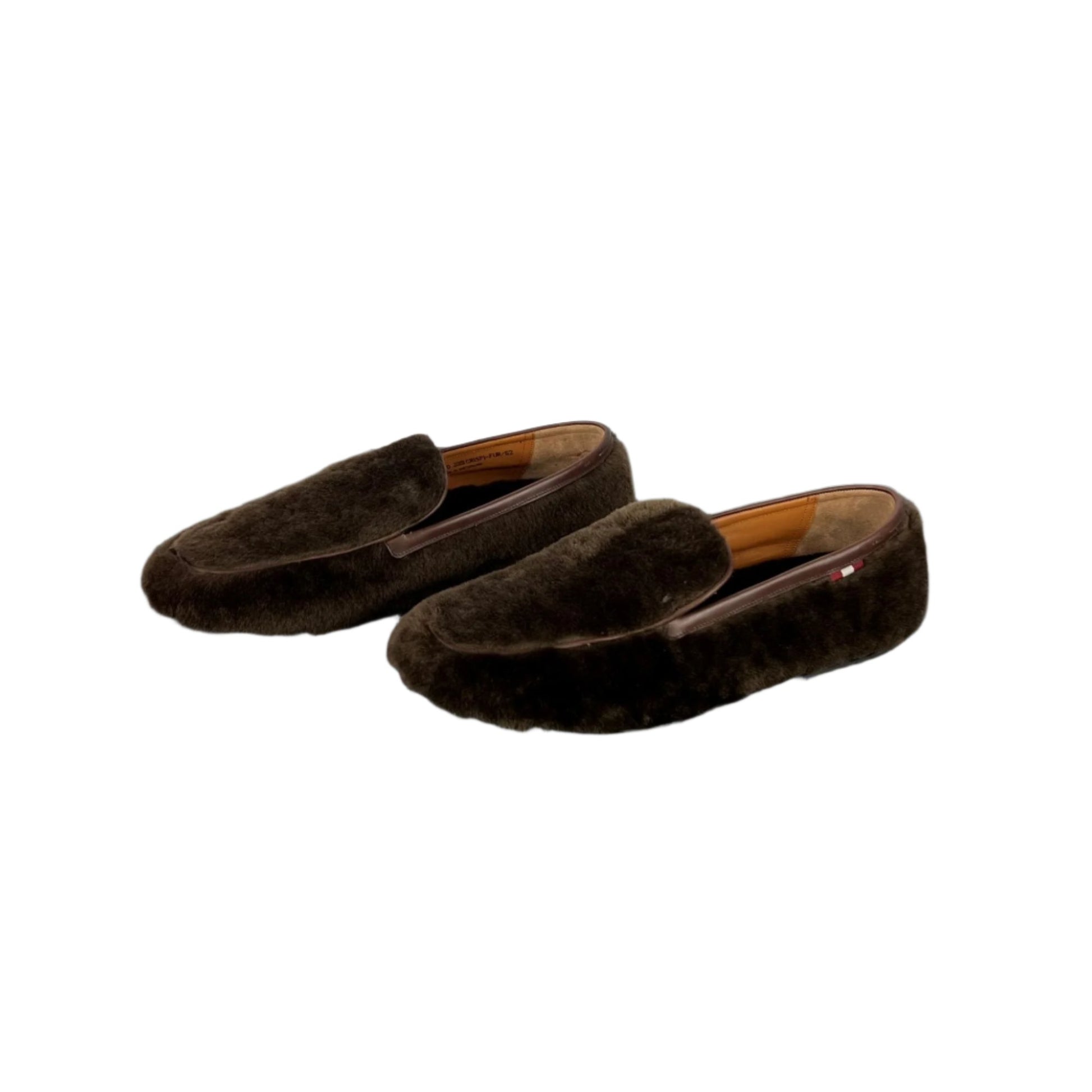 Bally Mens Crispi Brown Lamb Fur Loafers | Positivo Clothing