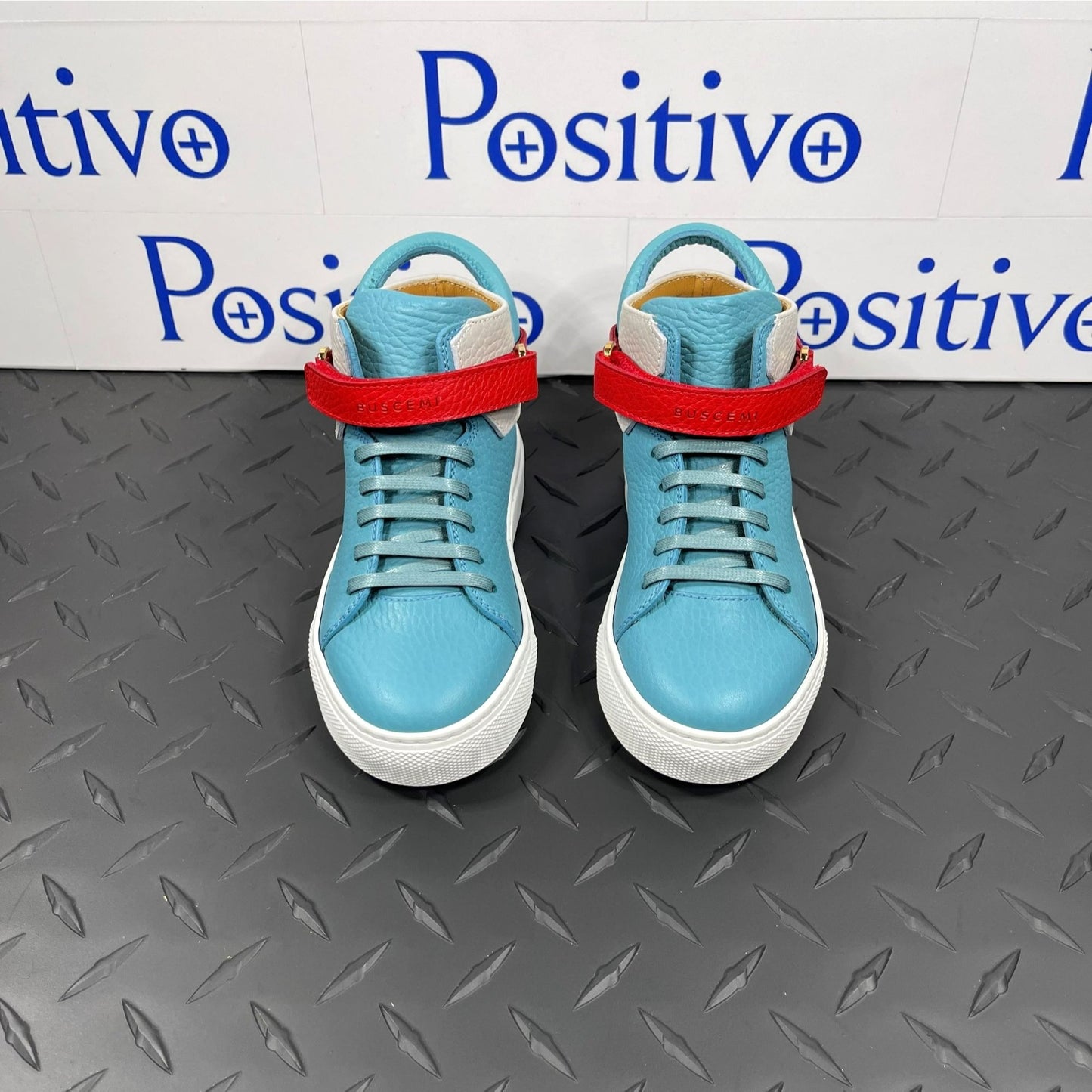Buscemi 100MM Kid Oxygen Tricolor Leather Sneakers