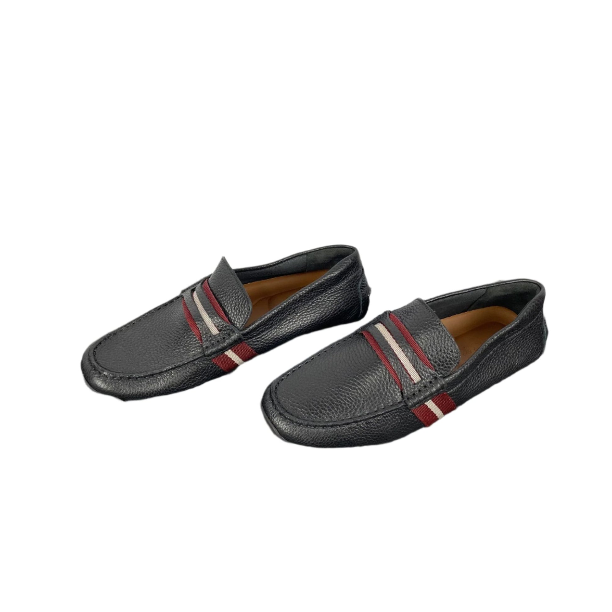 Bally Mens Pietro Black Leather Drivers | Positivo Clothing