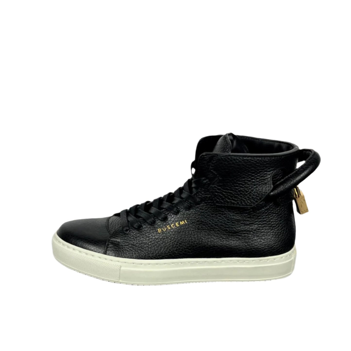 Buscemi Mens 125MM Black/White Leather Sneakers SAMPLE | Positivo Clothing