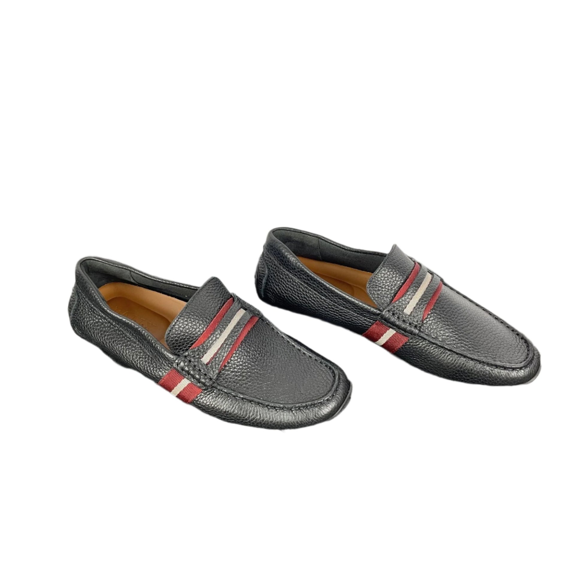 Bally Mens Pietro Black Leather Drivers | Positivo Clothing
