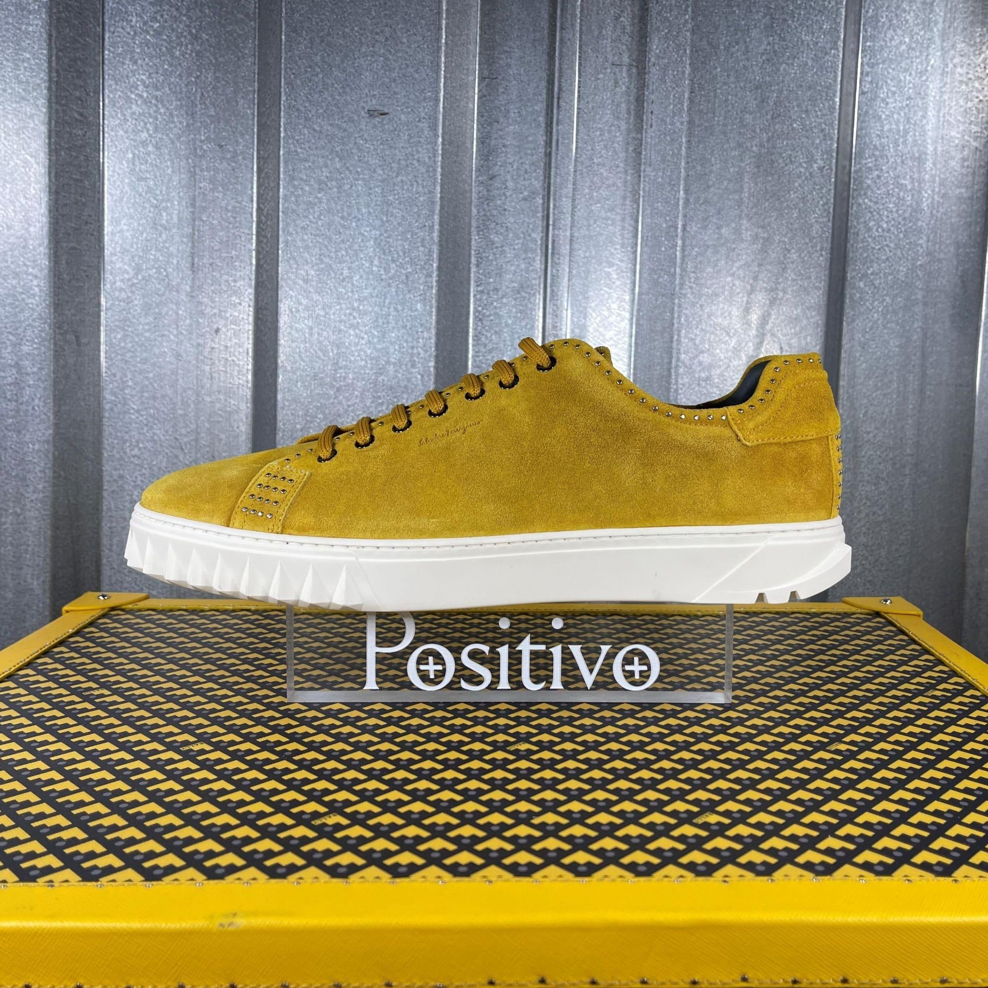 Salvatore Ferragamo Cube Yellow Sneakers - Positivo Clothing