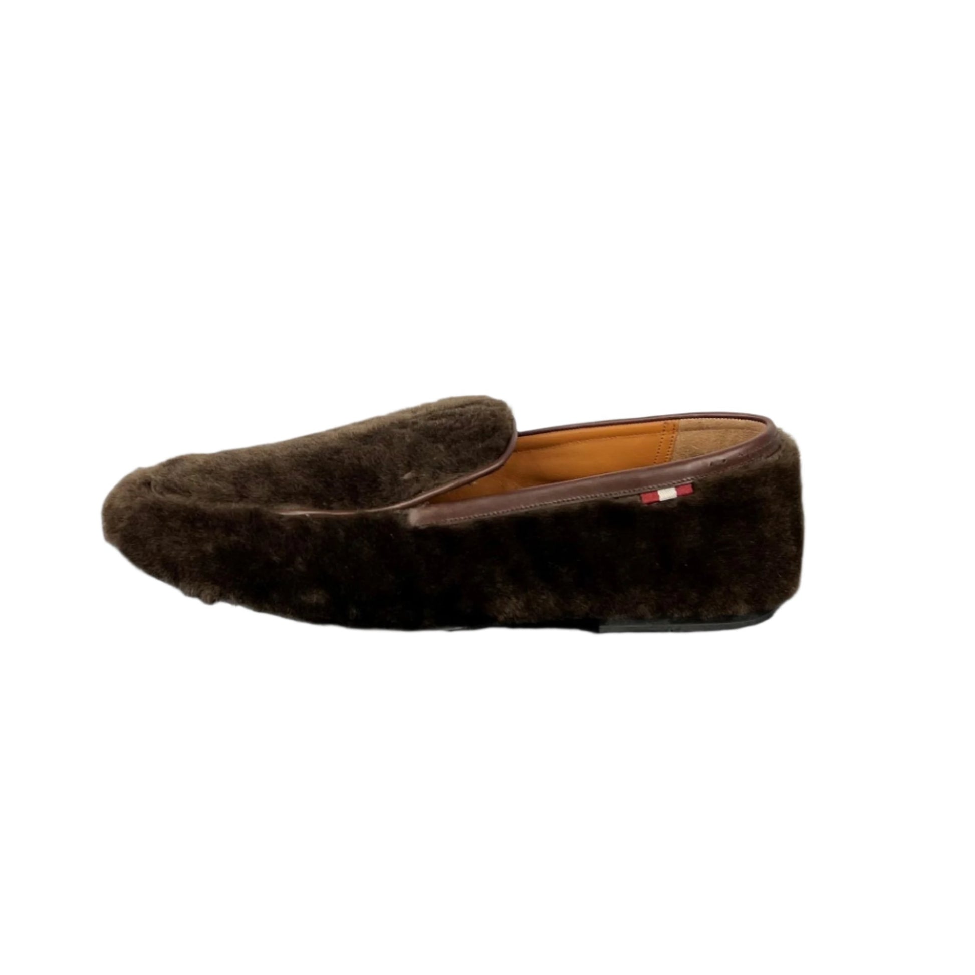 Bally Mens Crispi Brown Lamb Fur Loafers | Positivo Clothing
