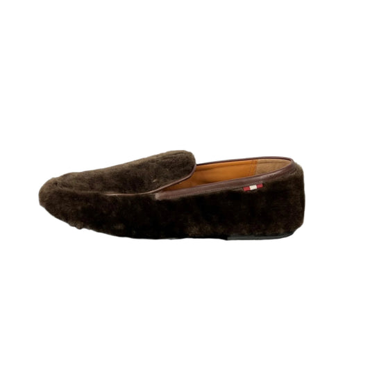 Bally Mens Crispi Brown Lamb Fur Loafers | Positivo Clothing