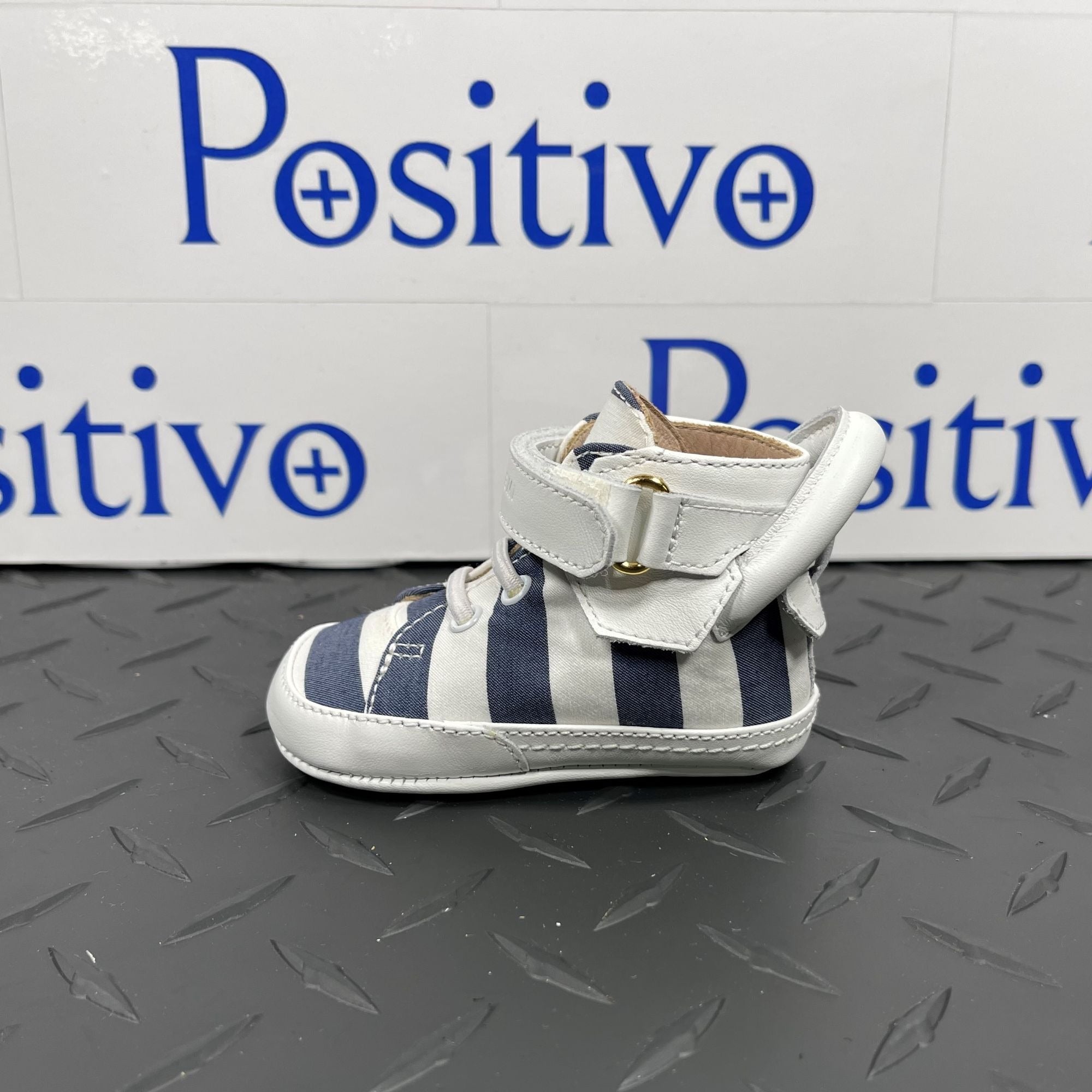 Buscemi 100MM Baby Stripe Blue Ink/White Sneakers | Positivo Clothing