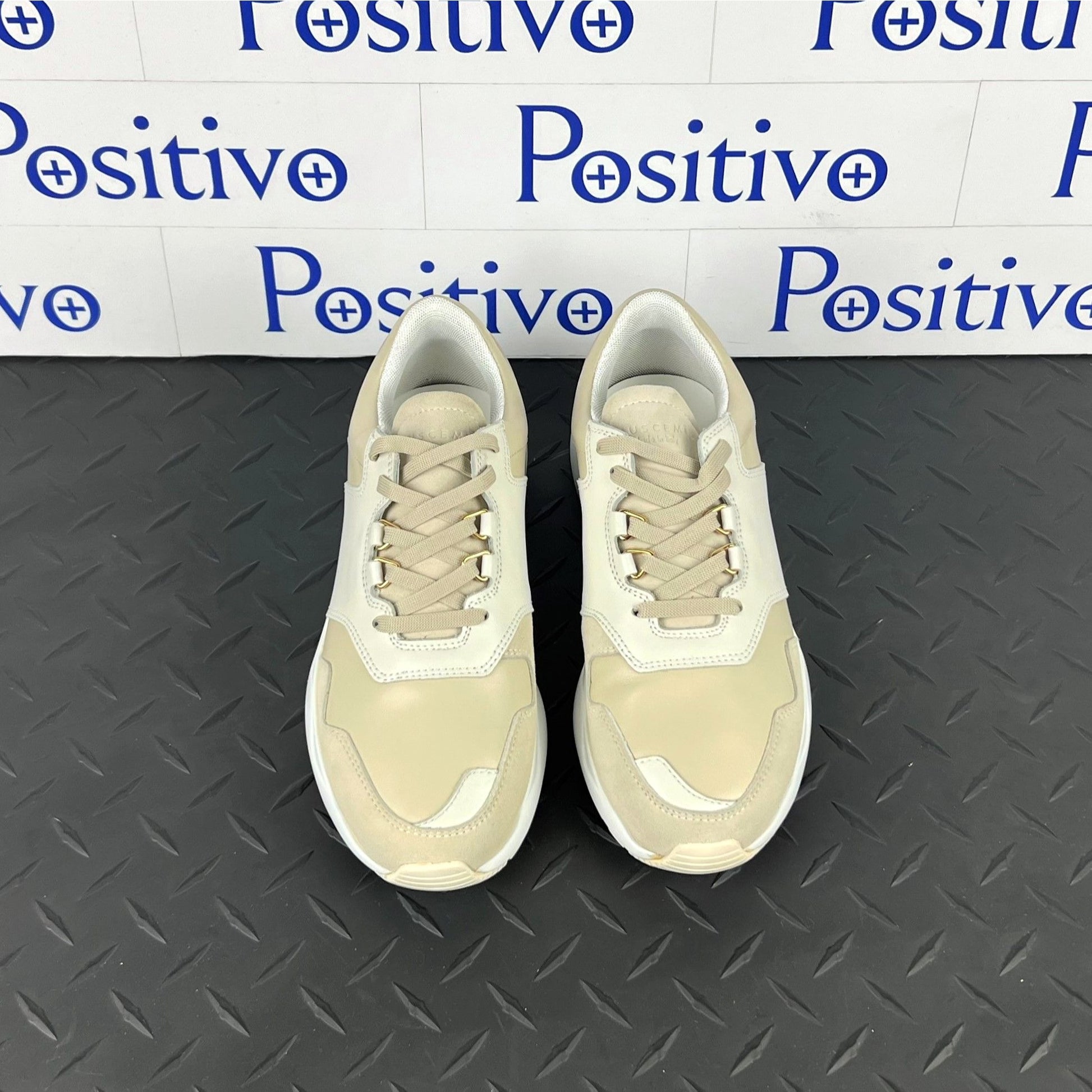 Buscemi Womens Ventura Off White Leather Sneakers SAMPLE | Positivo Clothing