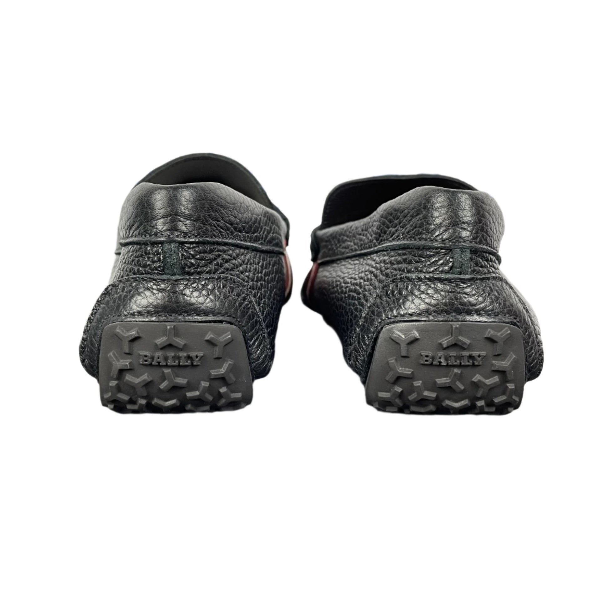 Bally Mens Pietro Black Leather Drivers | Positivo Clothing