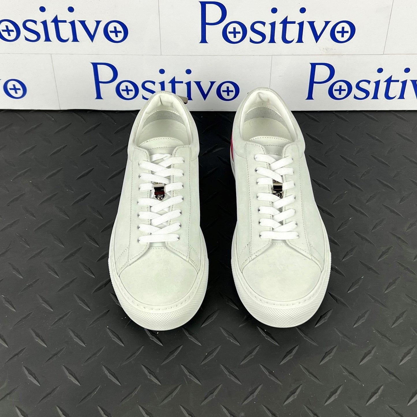 Buscemi Women's Tennis Lock Purple Trio Leather Sneakers SAMPLE