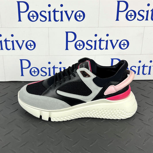Buscemi Womens Veloce Black Trio Leather Sneakers | Positivo Clothing