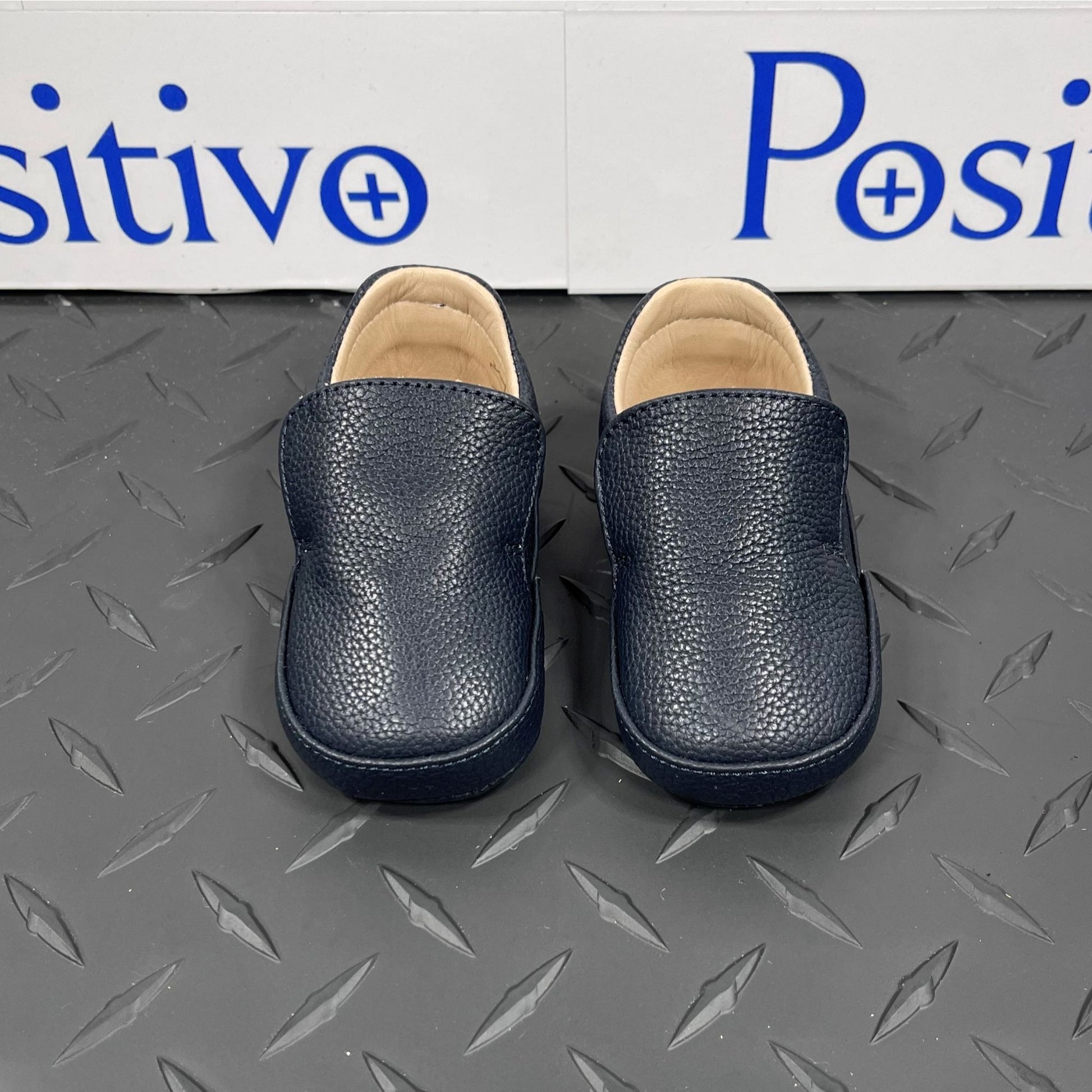 Buscemi 40MM Baby Navy Leather Sneakers | Positivo Clothing