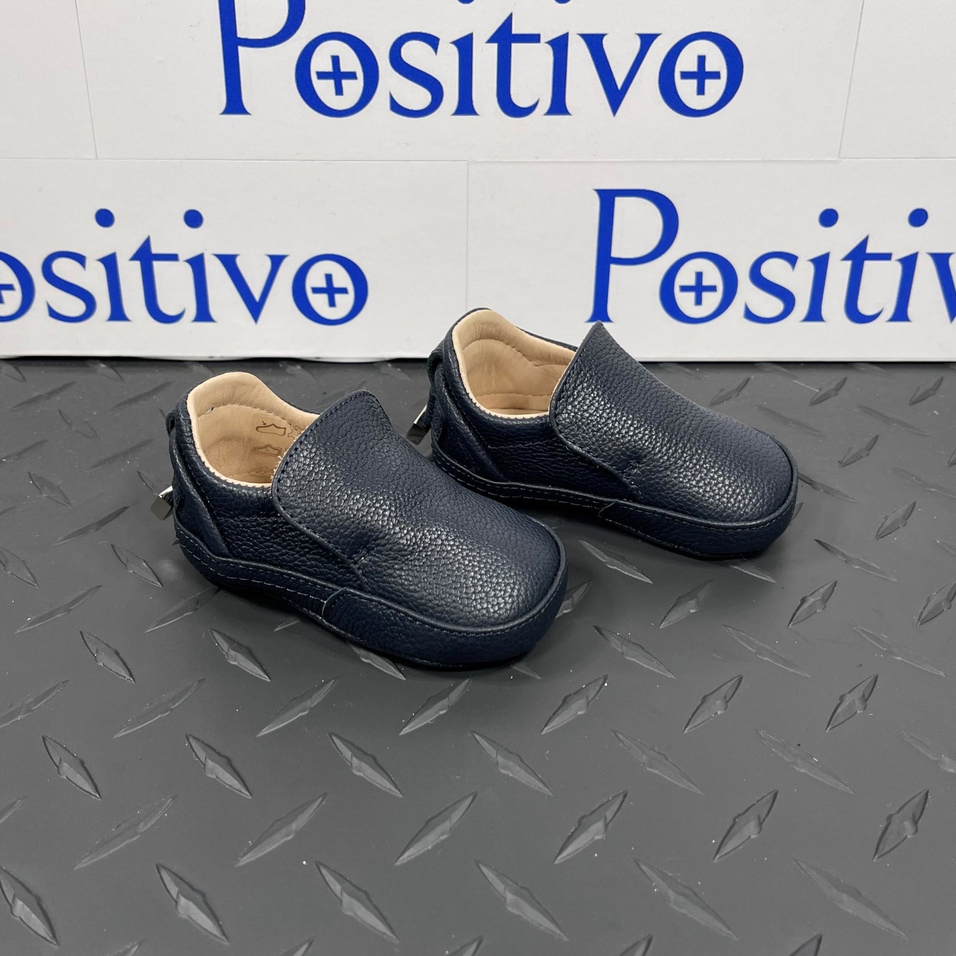 Buscemi 40MM Baby Navy Leather Sneakers | Positivo Clothing