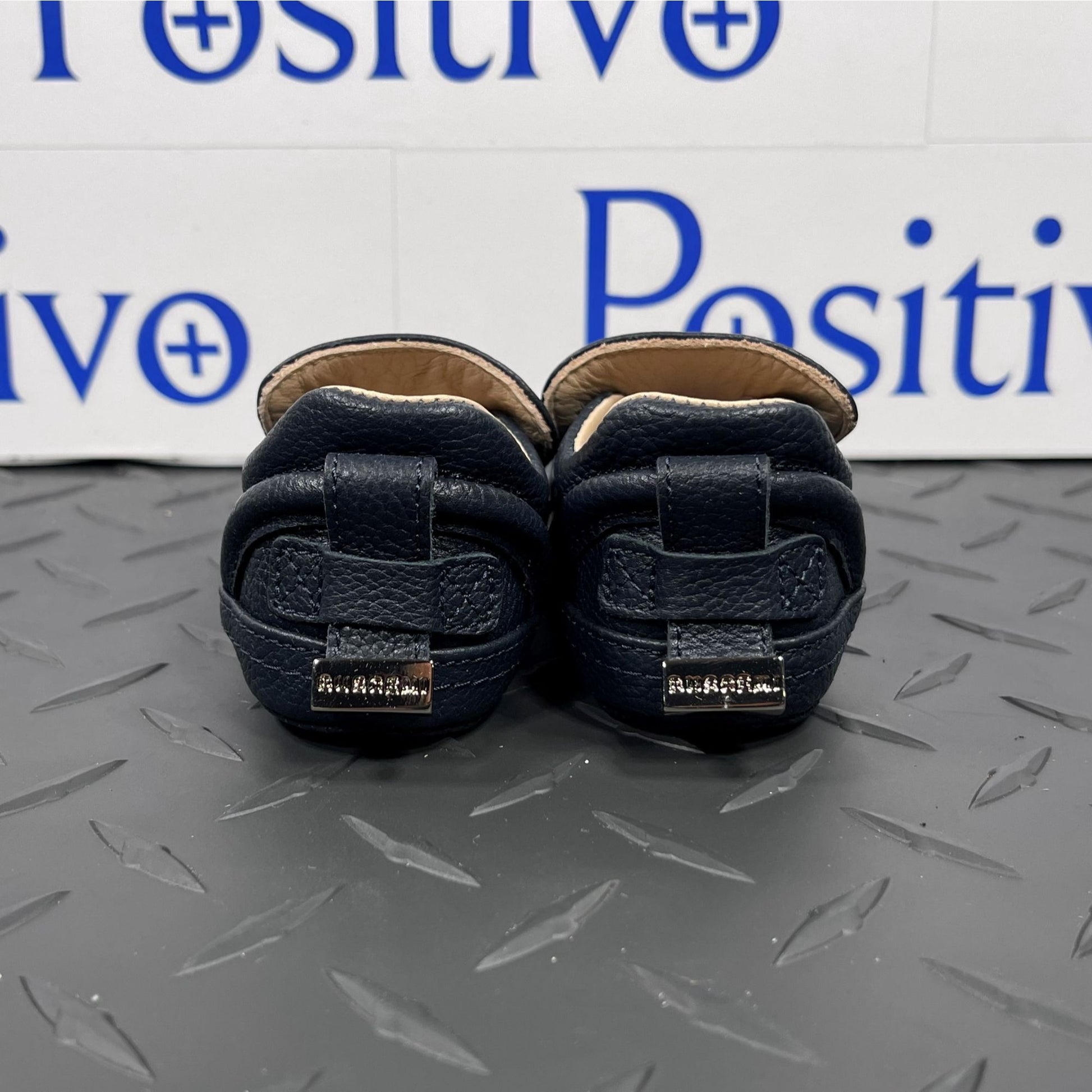 Buscemi 40MM Baby Navy Leather Sneakers | Positivo Clothing