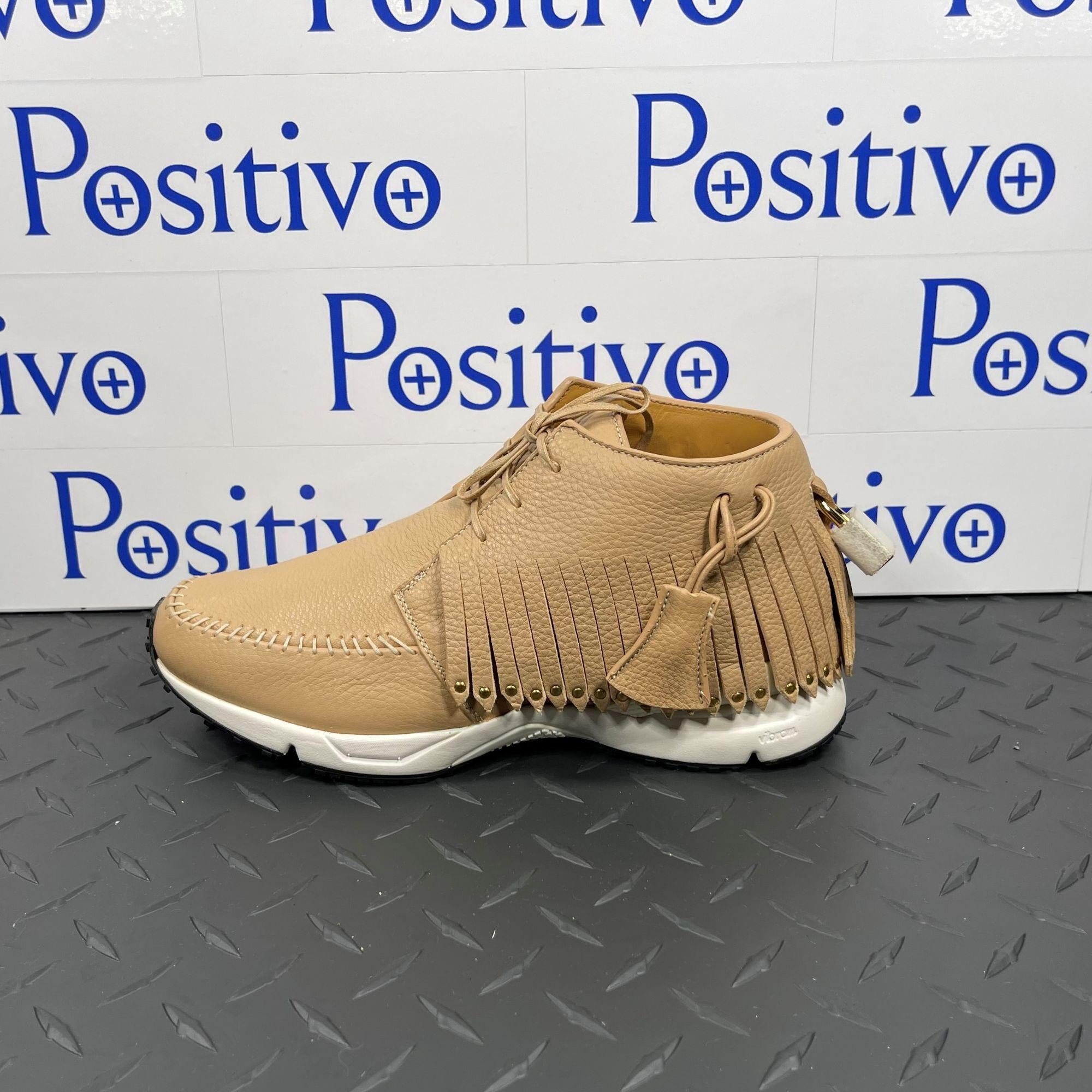Buscemi Mens Gladiator Camel/White Leather Sneakers | Positivo Clothing