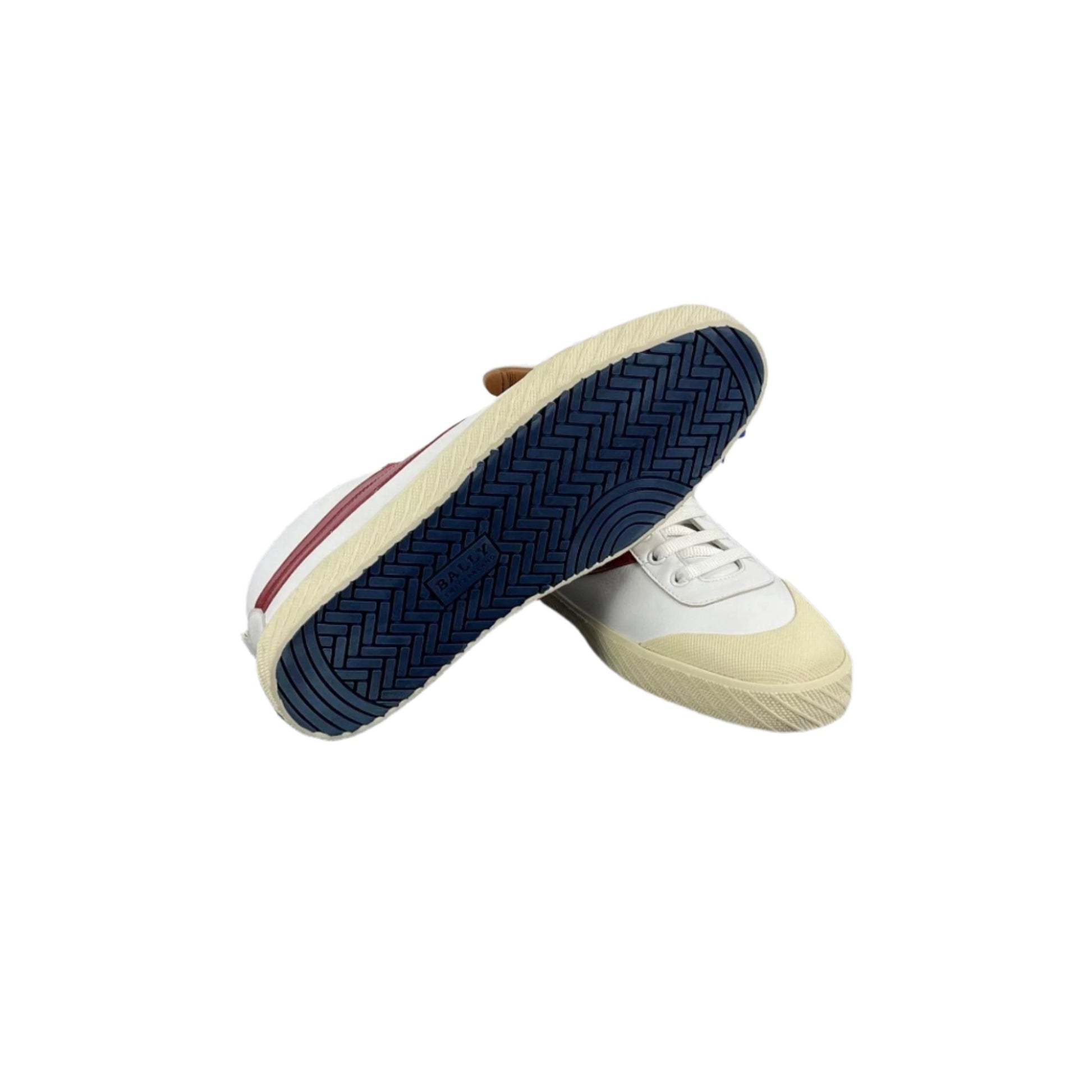 Bally Shetan White/Red Leather Sneakers | Positivo Clothing