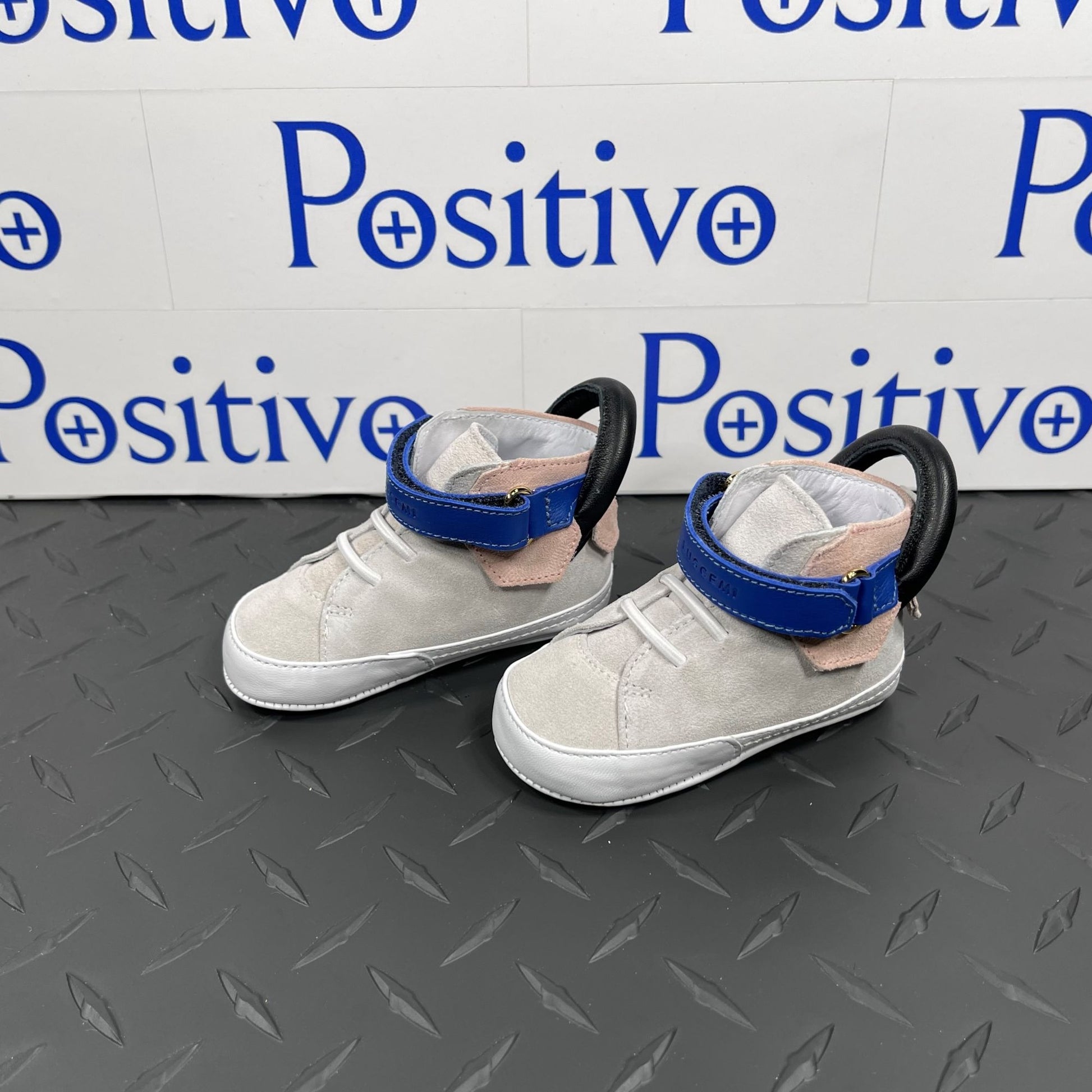 Buscemi 100MM Baby White Trio Leather Sneakers | Positivo Clothing