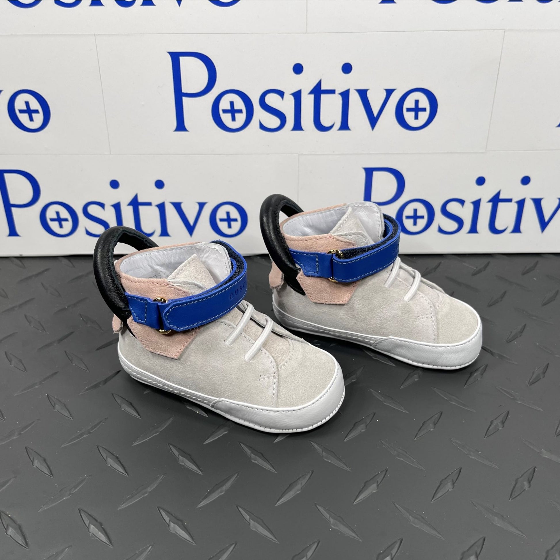 Buscemi 100MM Baby White Trio Leather Sneakers | Positivo Clothing